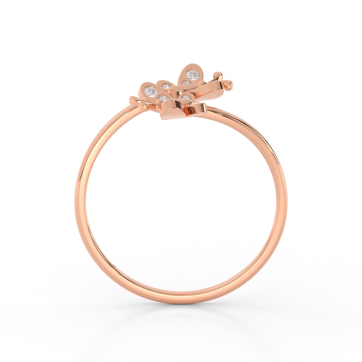 Winged Splendor Butterfly Diamond Ring