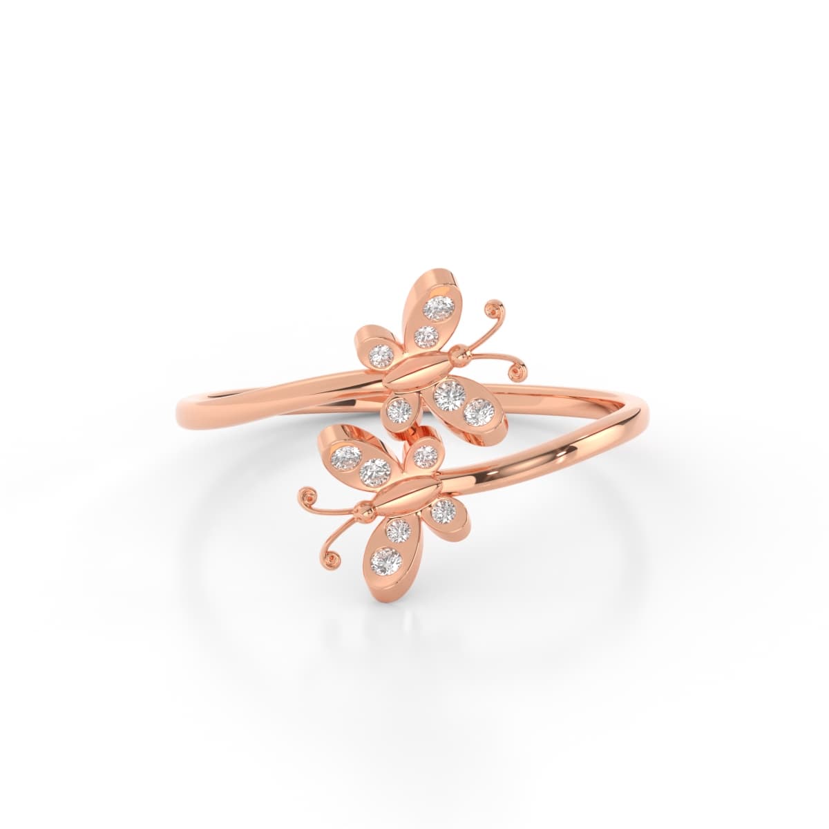 Winged Splendor Butterfly Diamond Ring