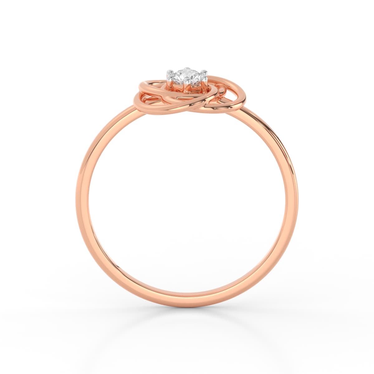 Circular Duo Solitaire Diamond Ring