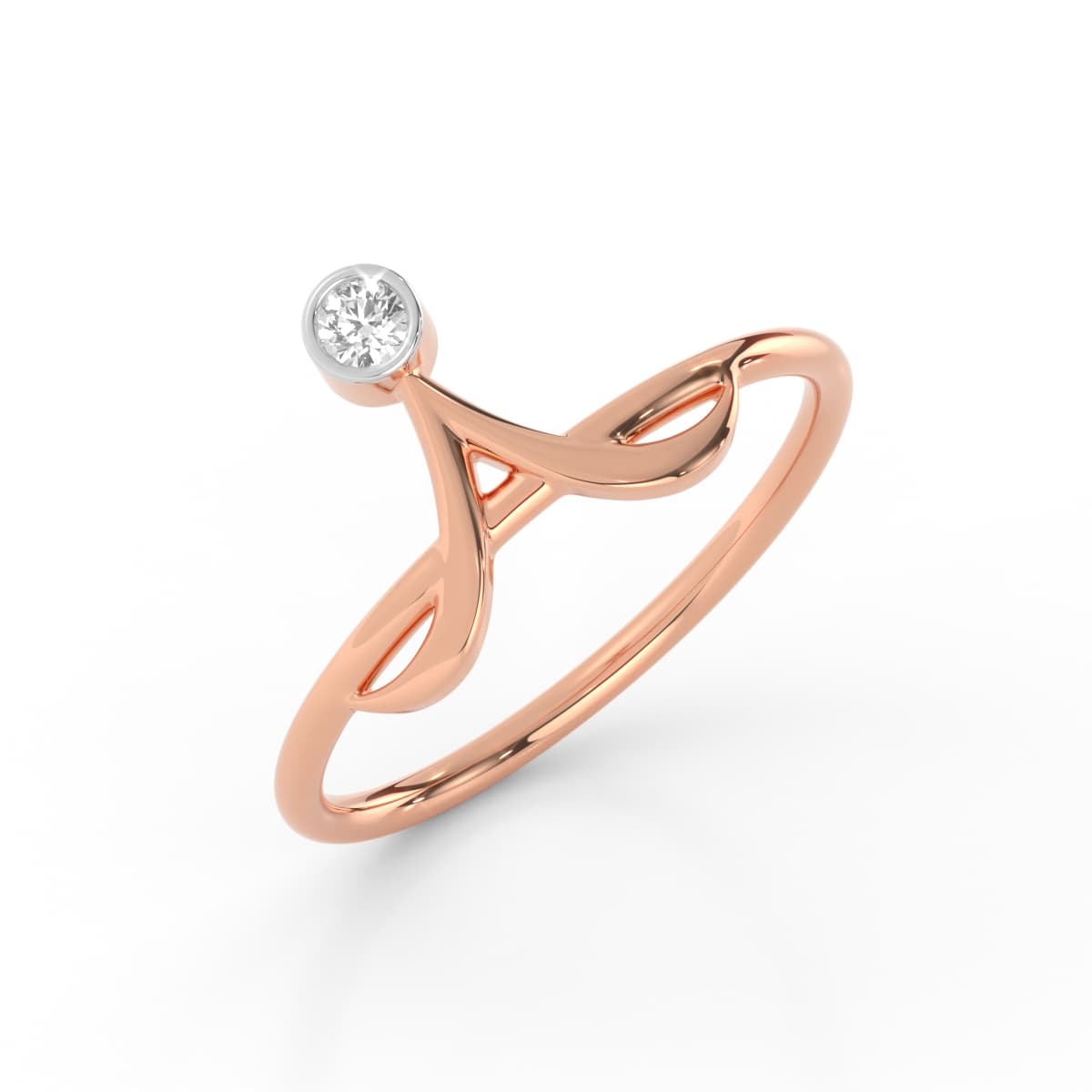 Modern Geometric Diamond Ring