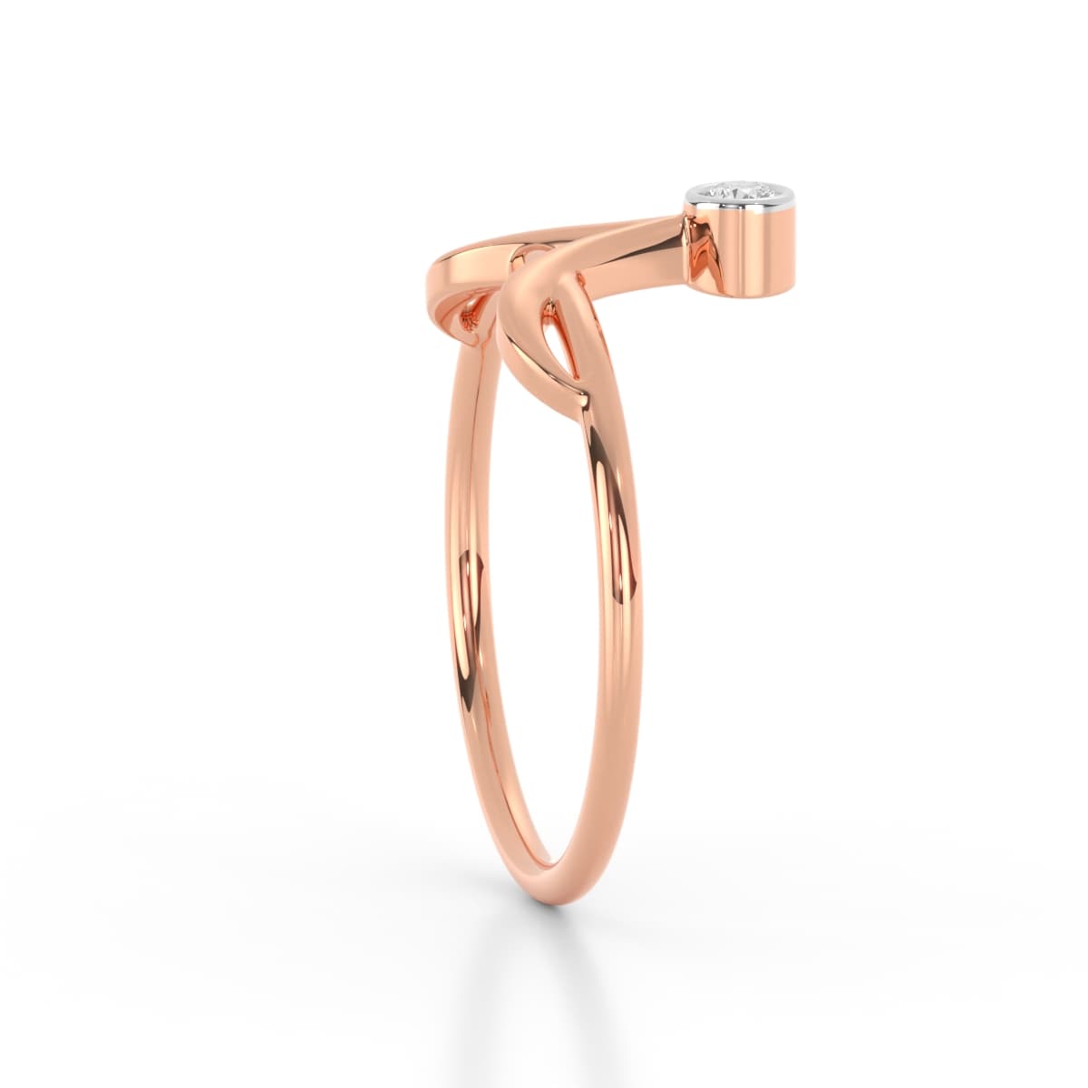 Modern Geometric Diamond Ring