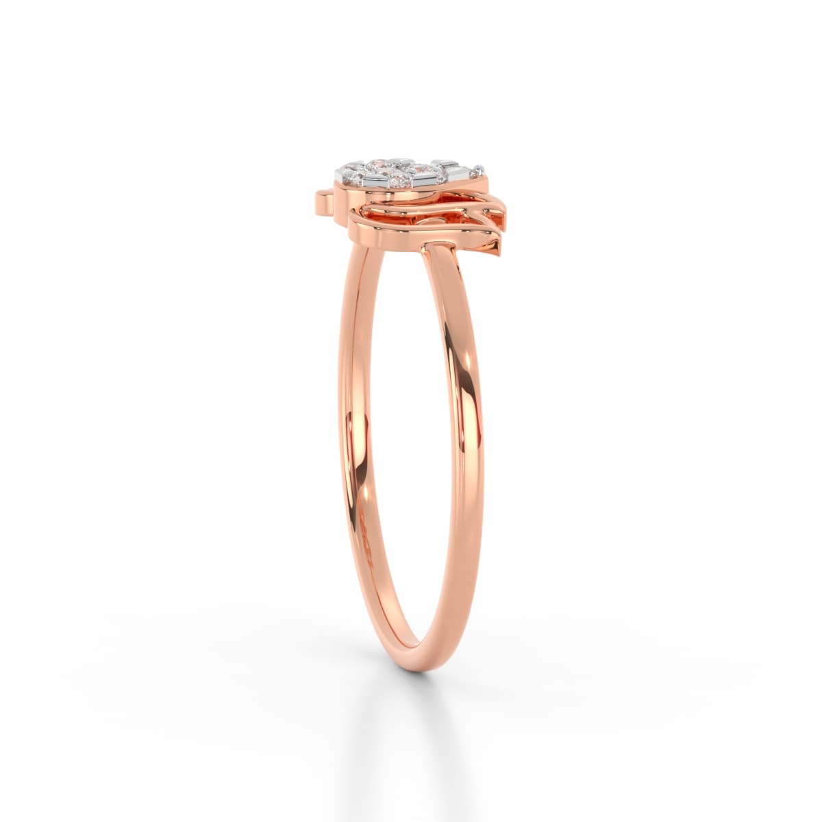 Graceful Lotus Diamond Ring