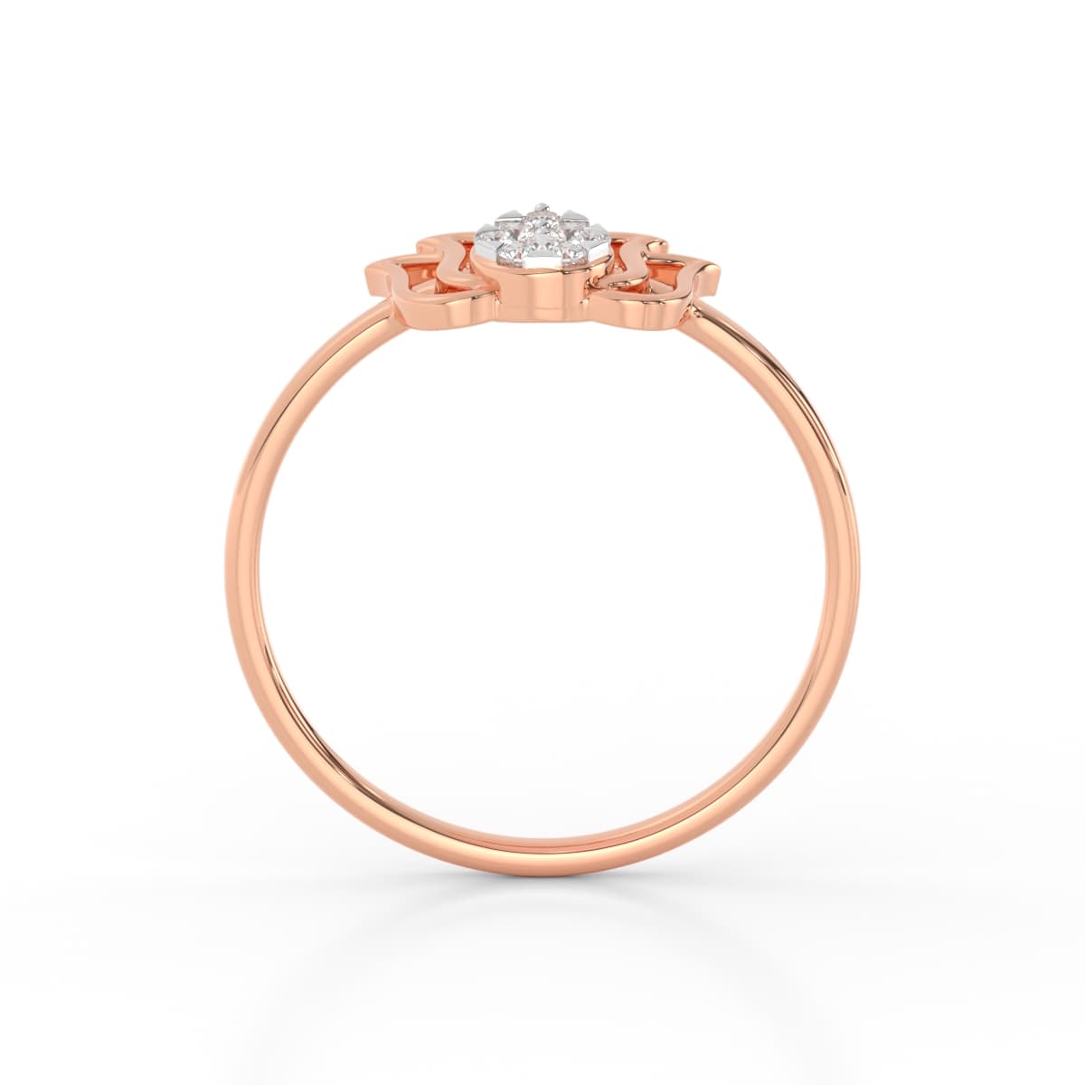 Graceful Lotus Diamond Ring