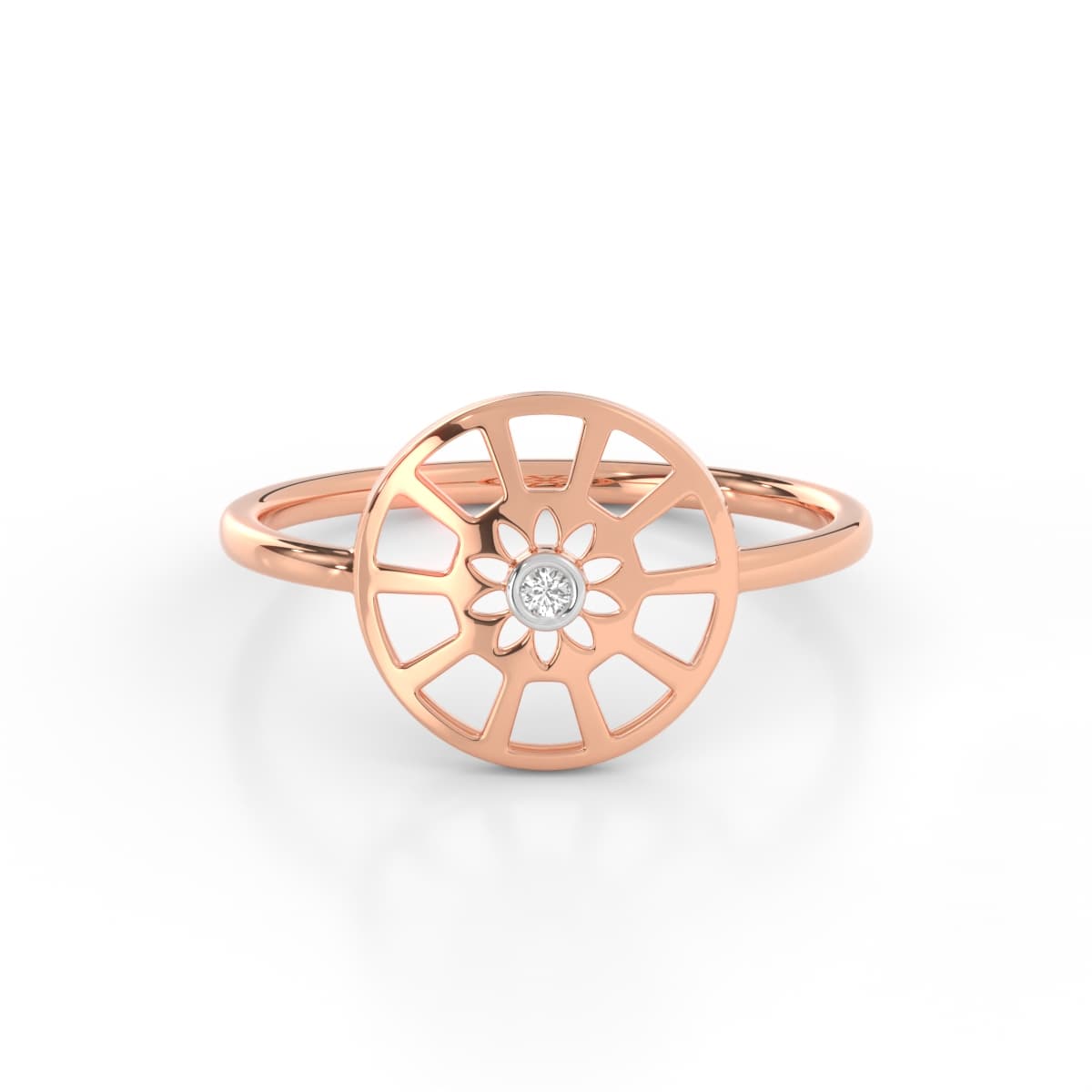 Elegant Wheel Diamond Ring
