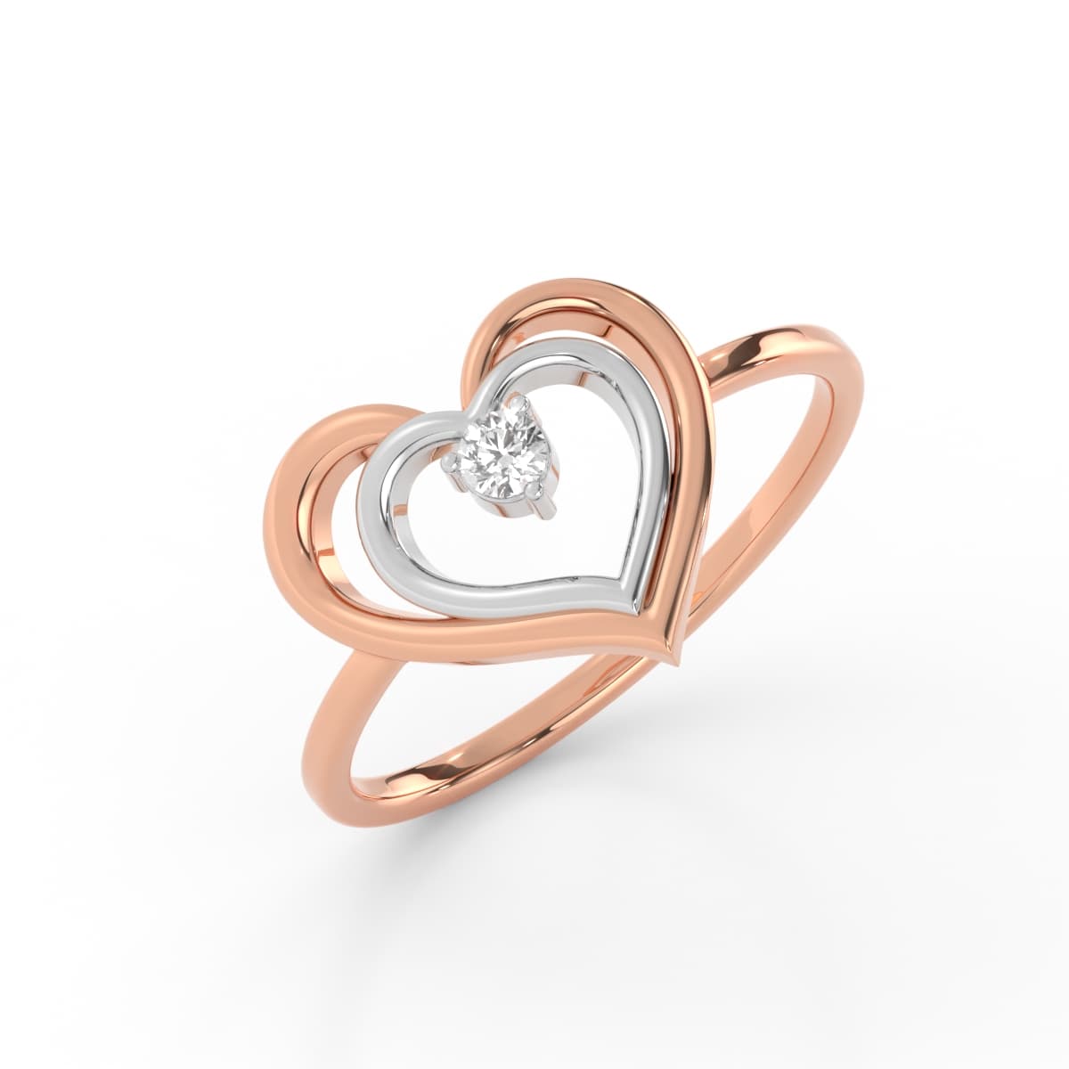Duo Heart Diamond Ring