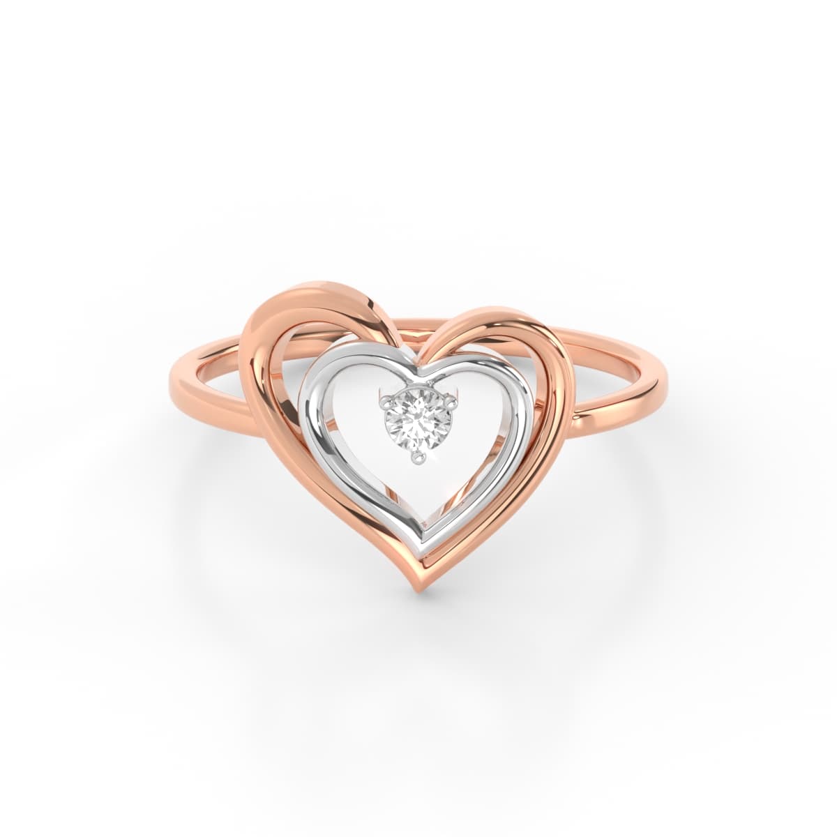 Duo Heart Diamond Ring