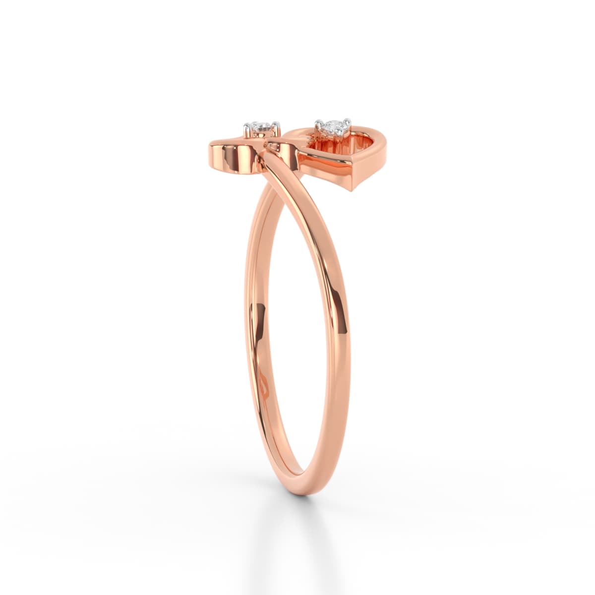 True Love Duo Heart Diamond Ring