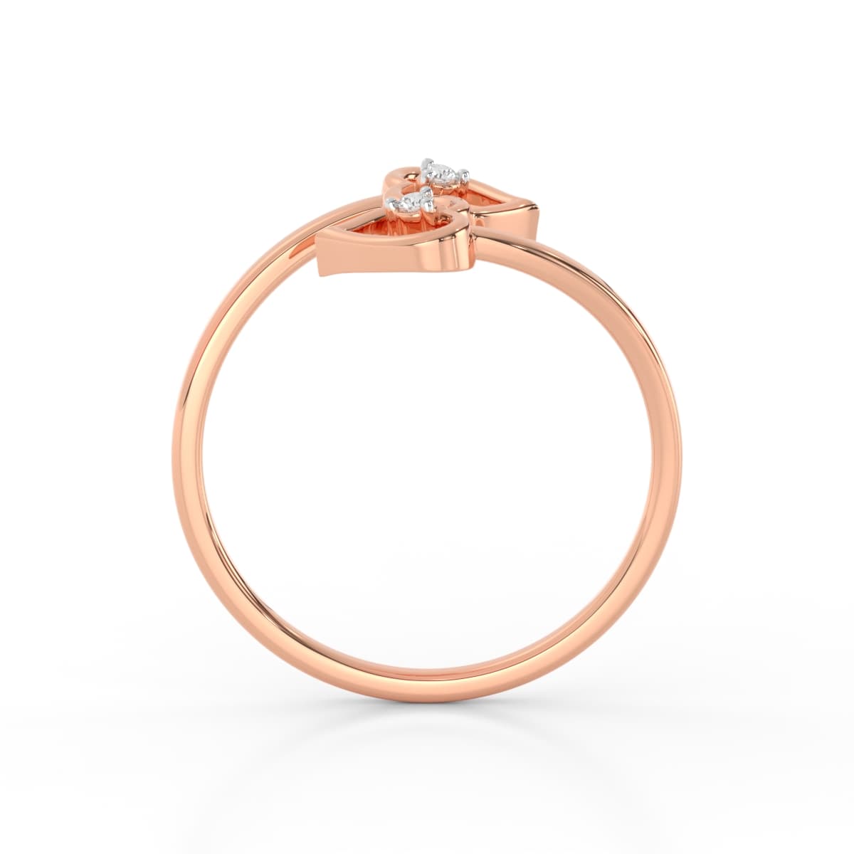 True Love Duo Heart Diamond Ring