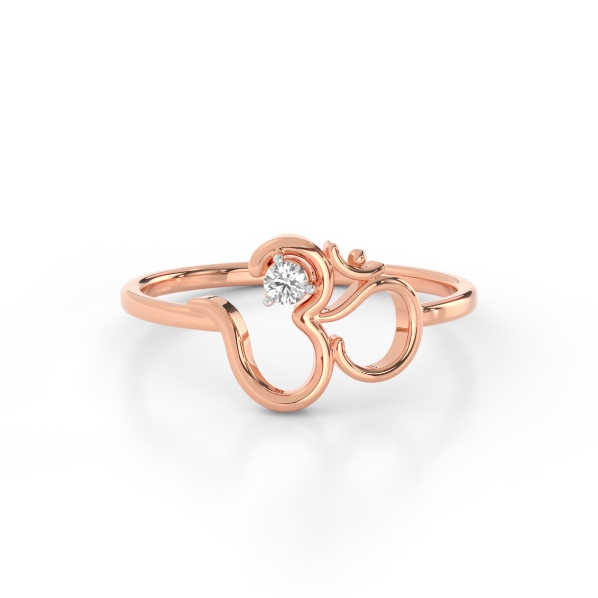 Ohm Symbol Engraved Ring