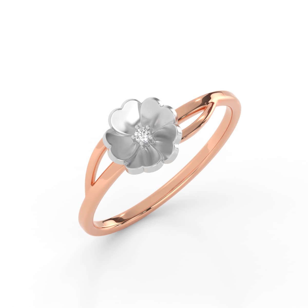 Whimsical Floral Diamond Ring