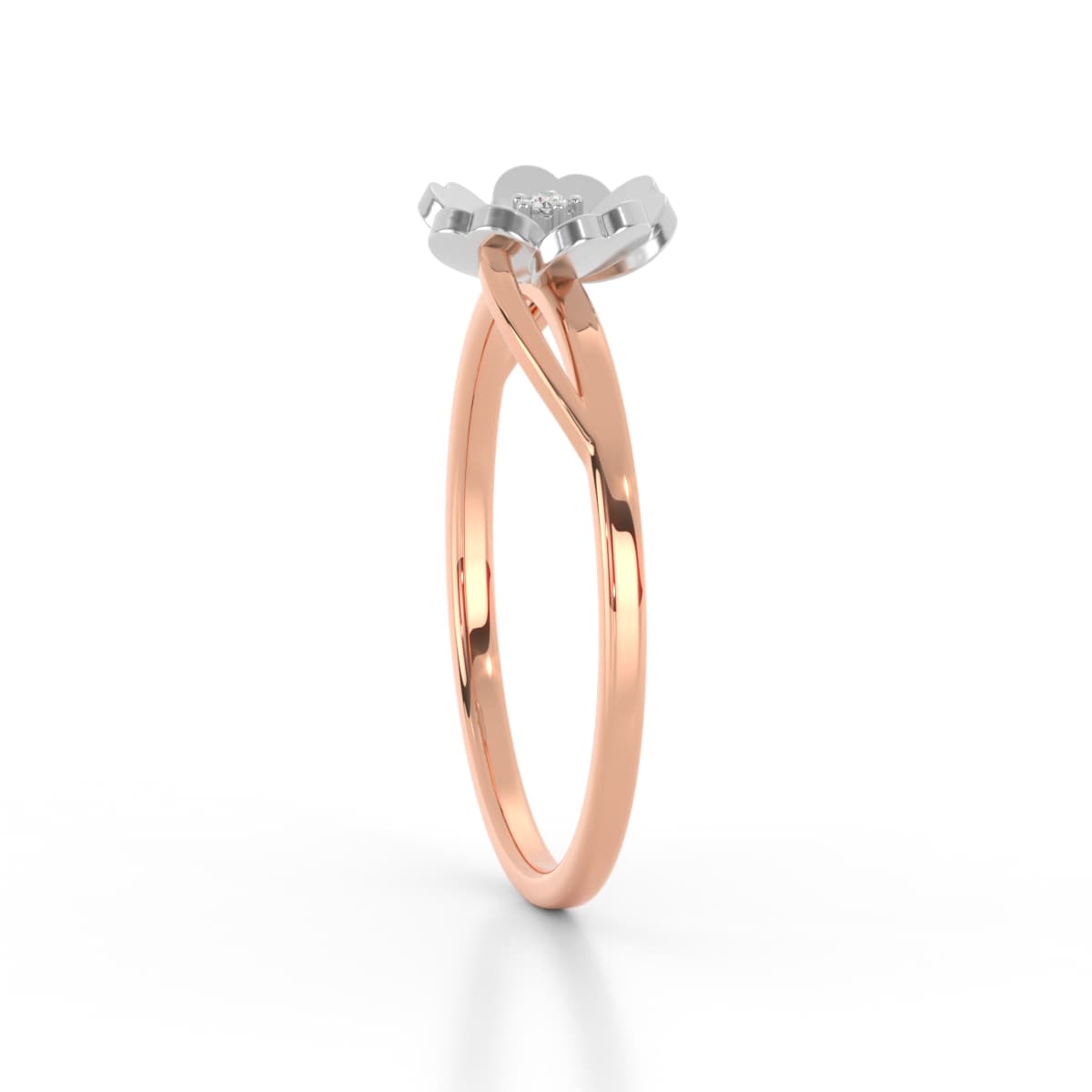 Whimsical Floral Diamond Ring