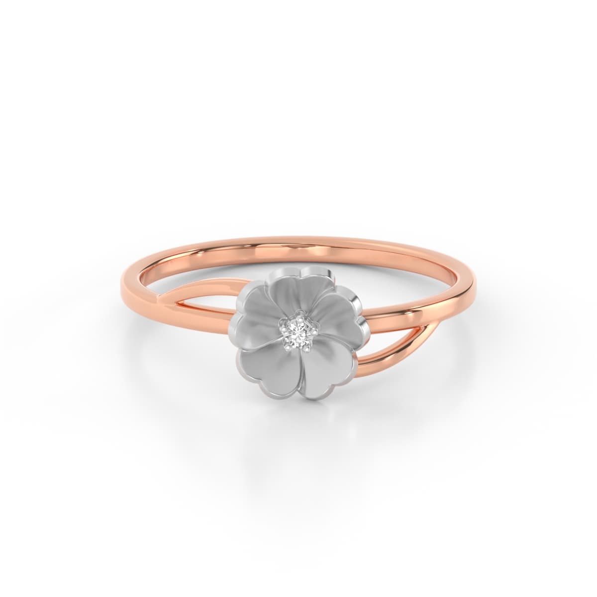Whimsical Floral Diamond Ring