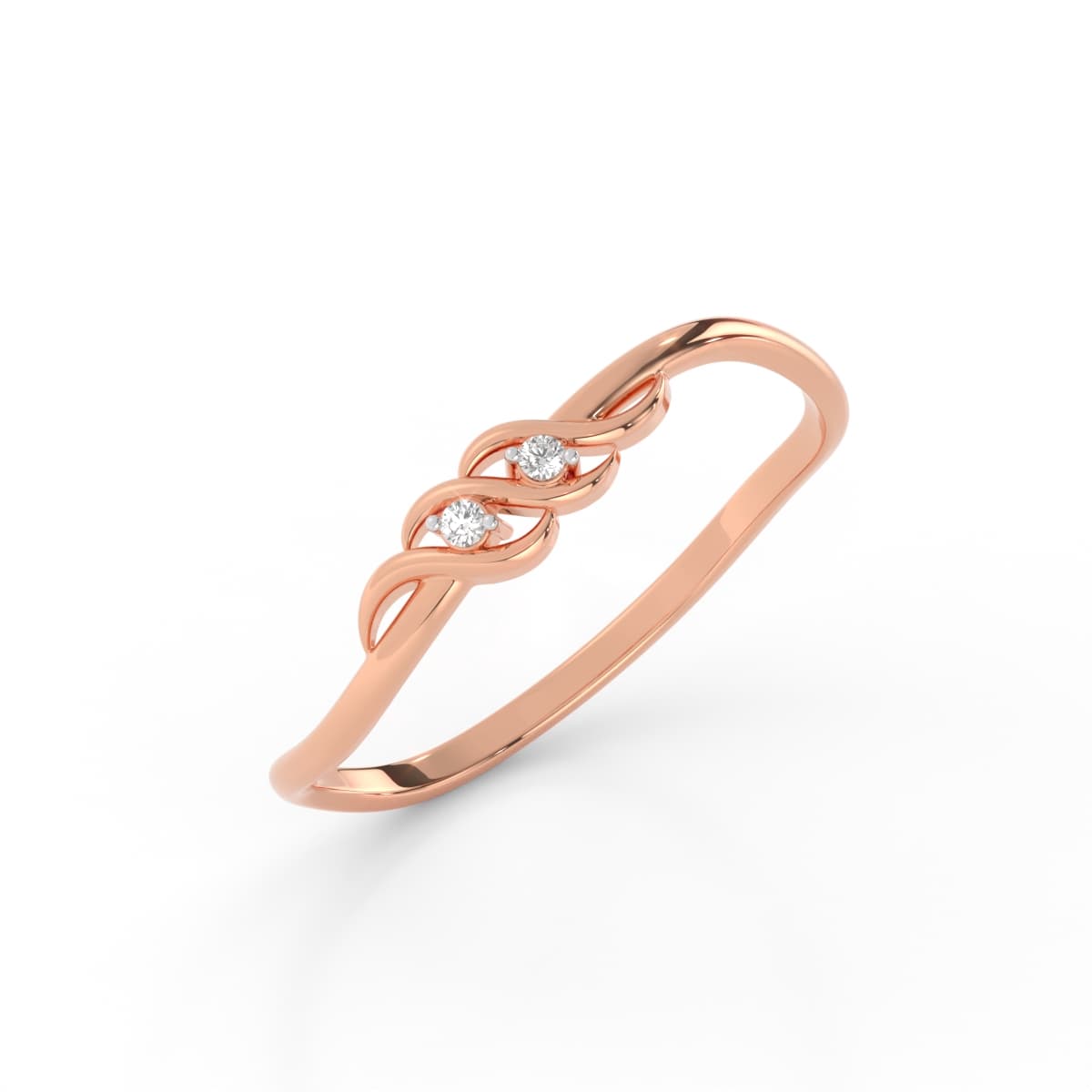 Delicate Waves Diamond Ring