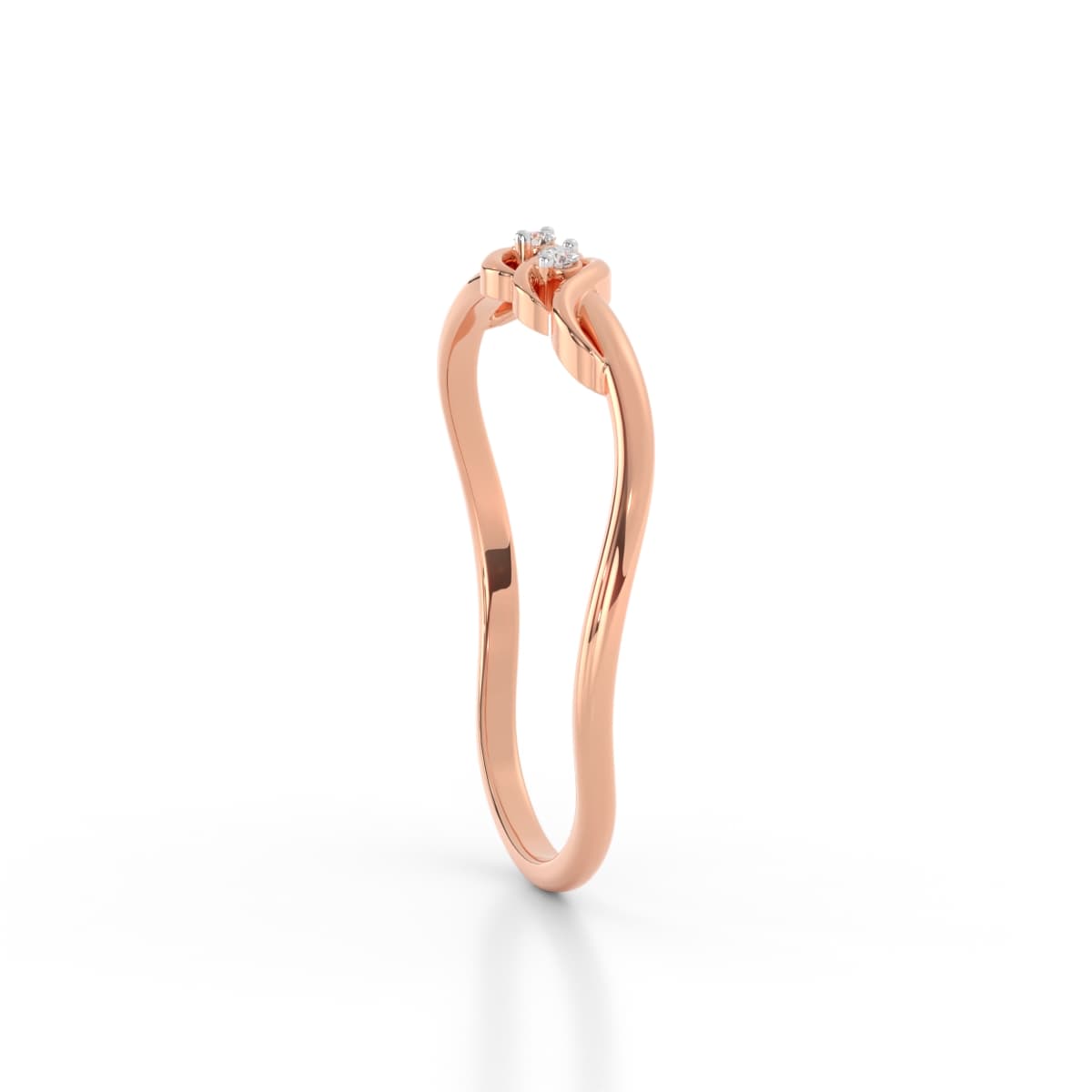 Delicate Waves Diamond Ring