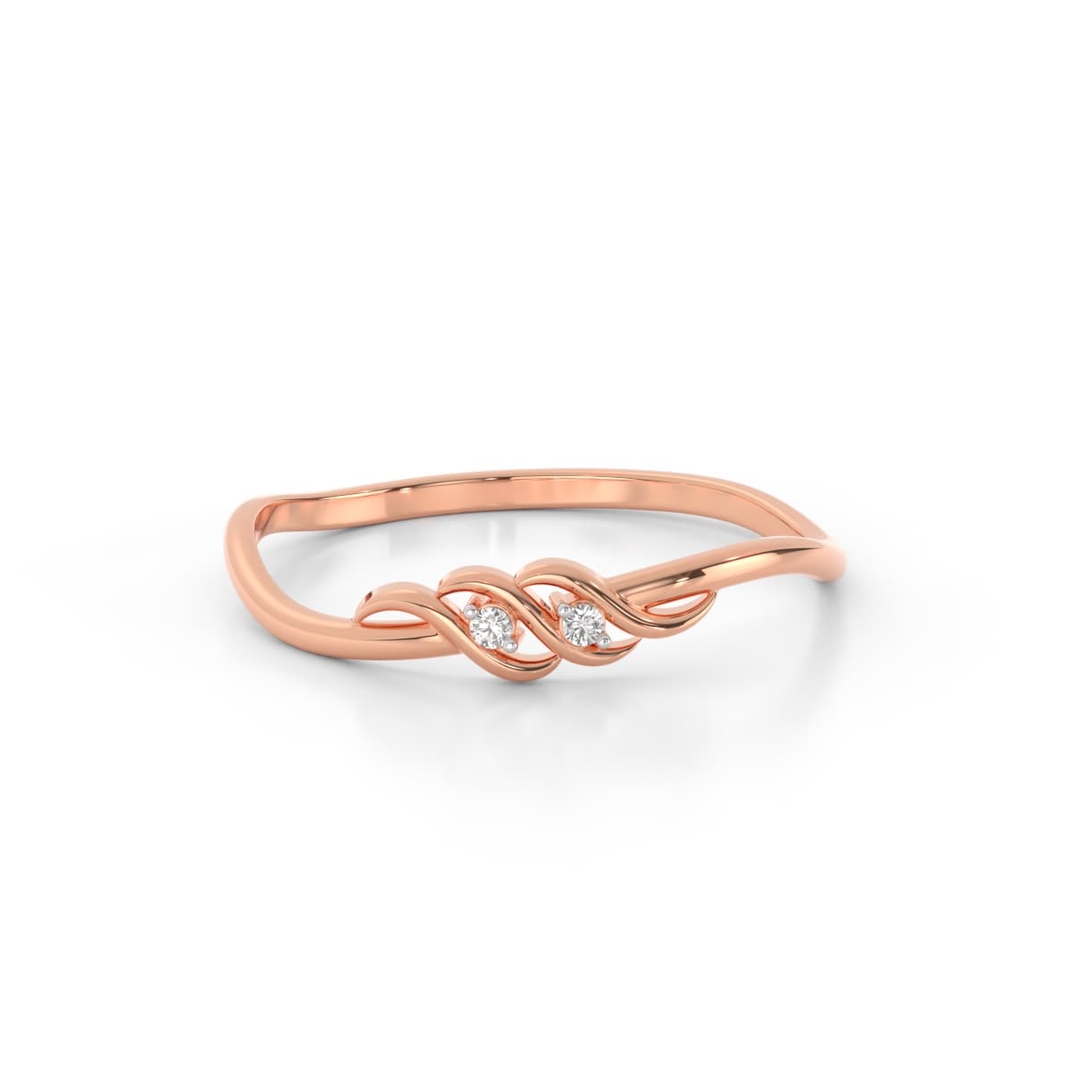 Delicate Waves Diamond Ring