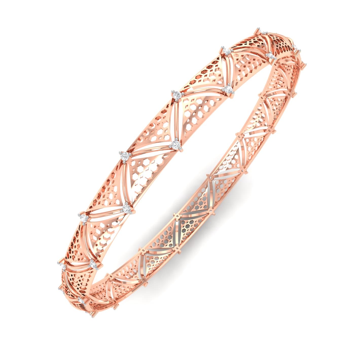 Aarohi Cut Out Diamond Bangles