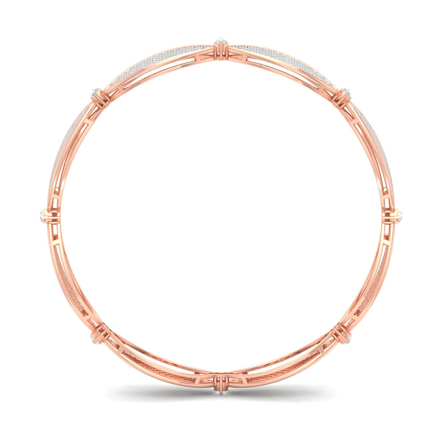 Twisted Diamond Bangle