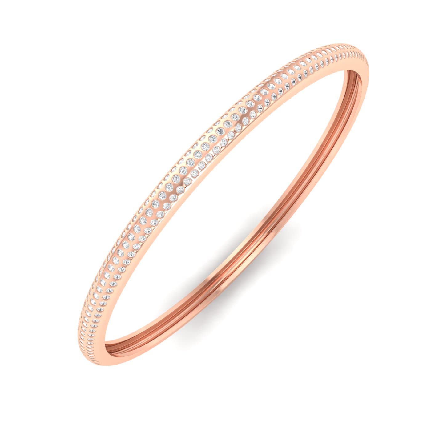 Plain Sparkling Diamond Bangle