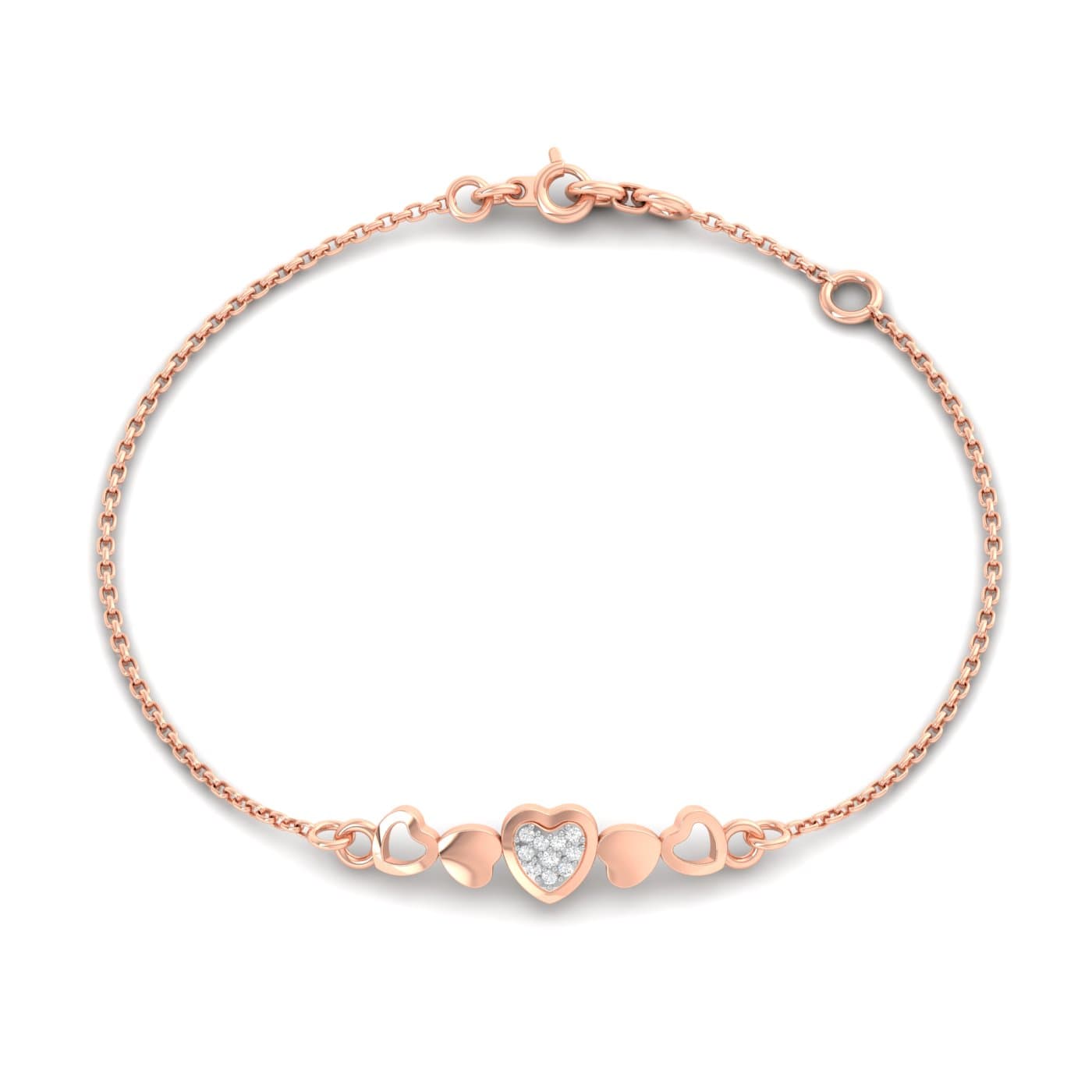 Love Heart Diamond Bracelet