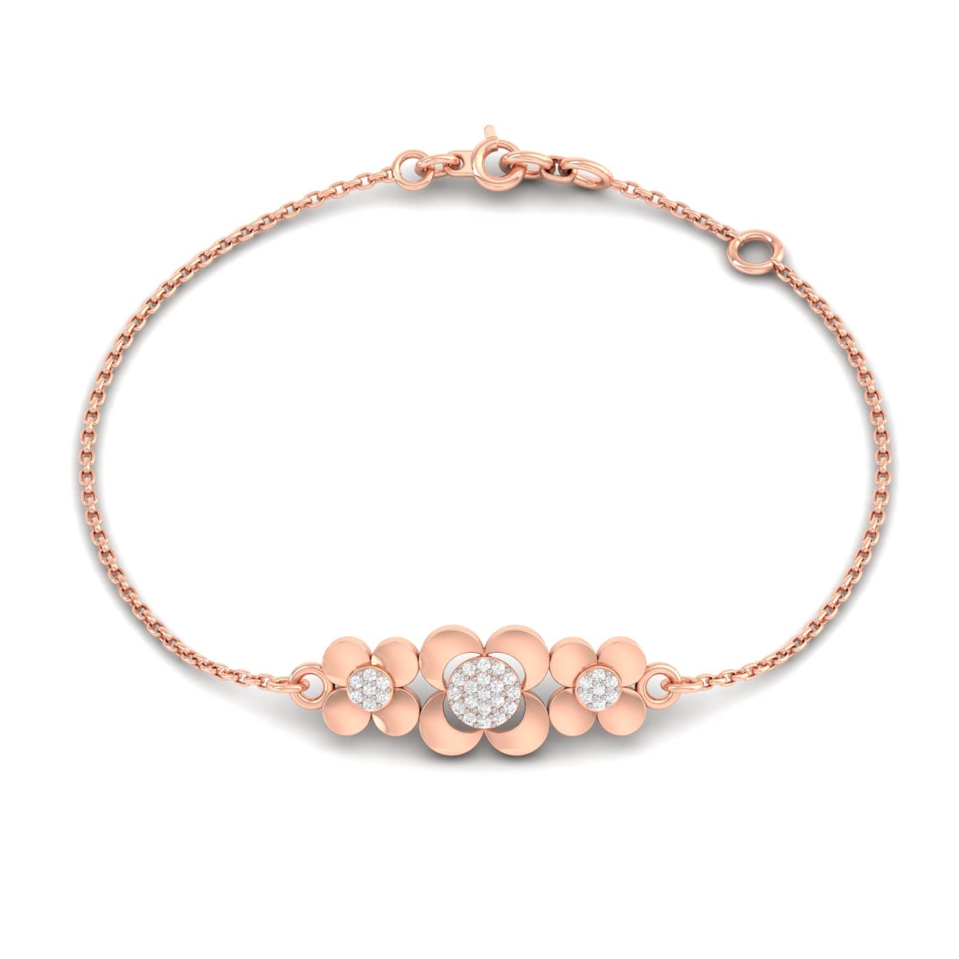 Round Cluster Flora Diamond Bracelet