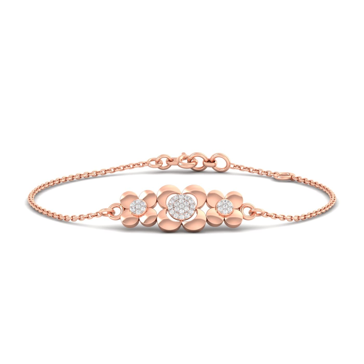 Round Cluster Flora Diamond Bracelet