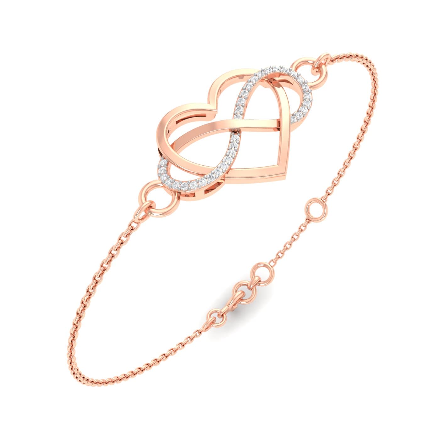 Infinty Heart Diamond Bracelet