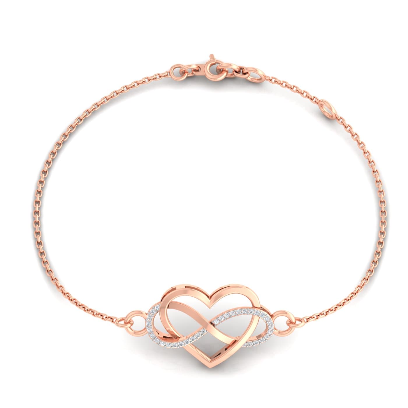 Infinty Heart Diamond Bracelet