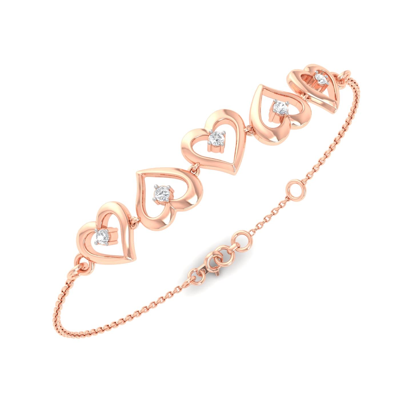 Sparkling Heart Diamond Bracelet