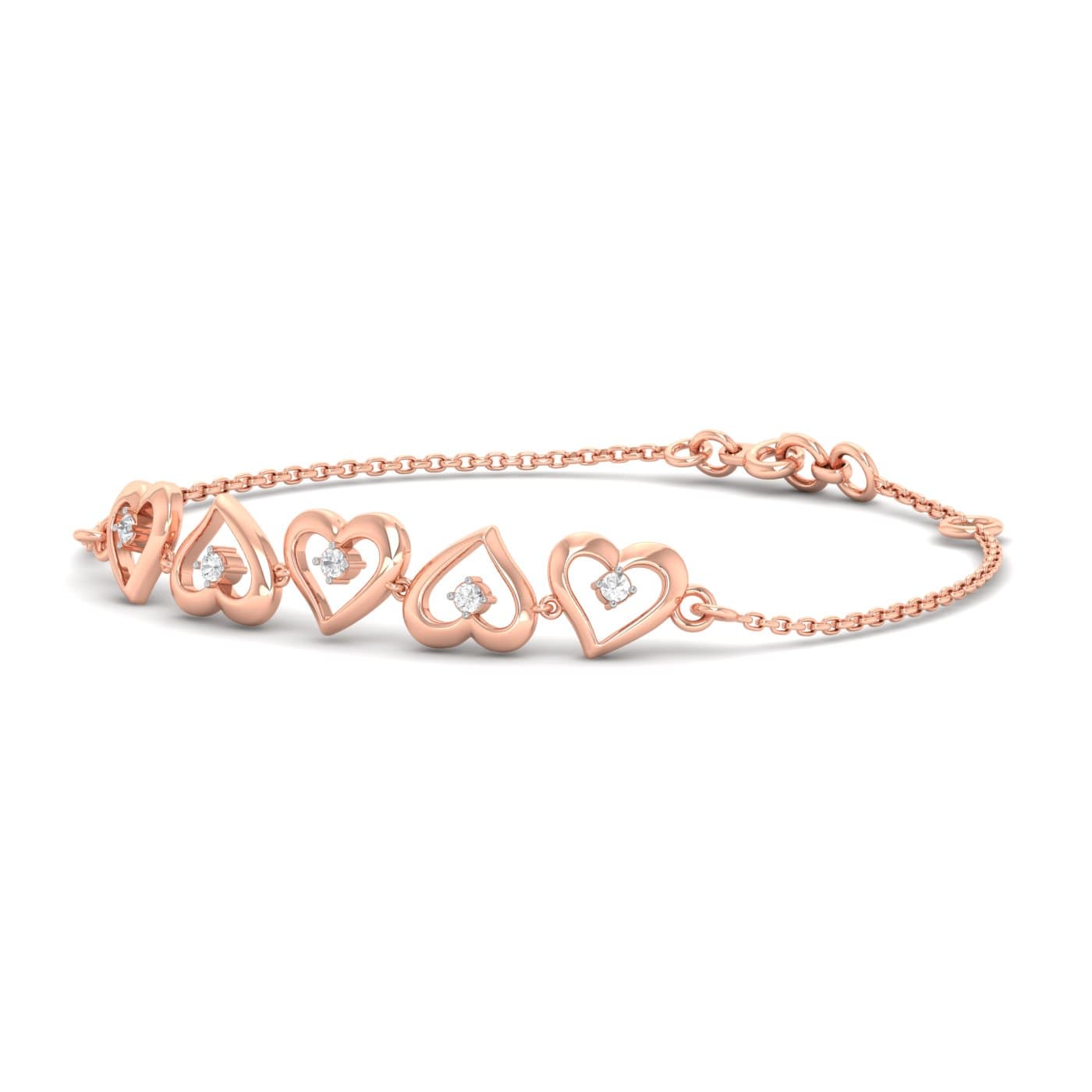 Sparkling Heart Diamond Bracelet