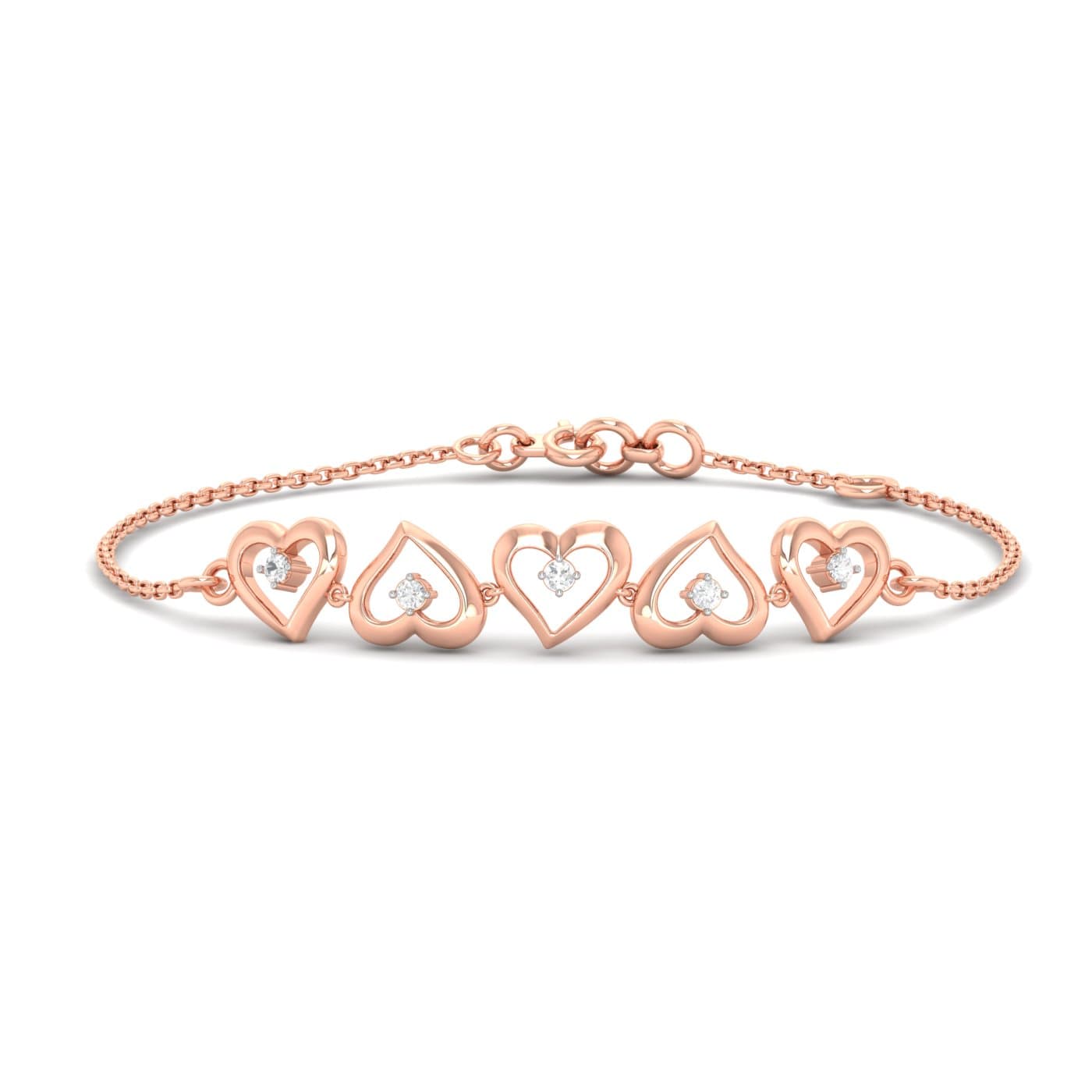 Sparkling Heart Diamond Bracelet