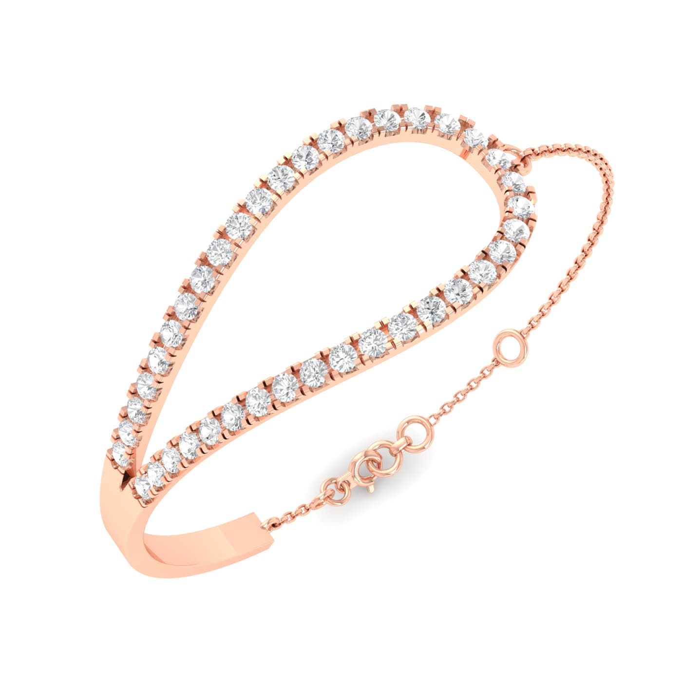 Plain Feather Diamond Bracelet