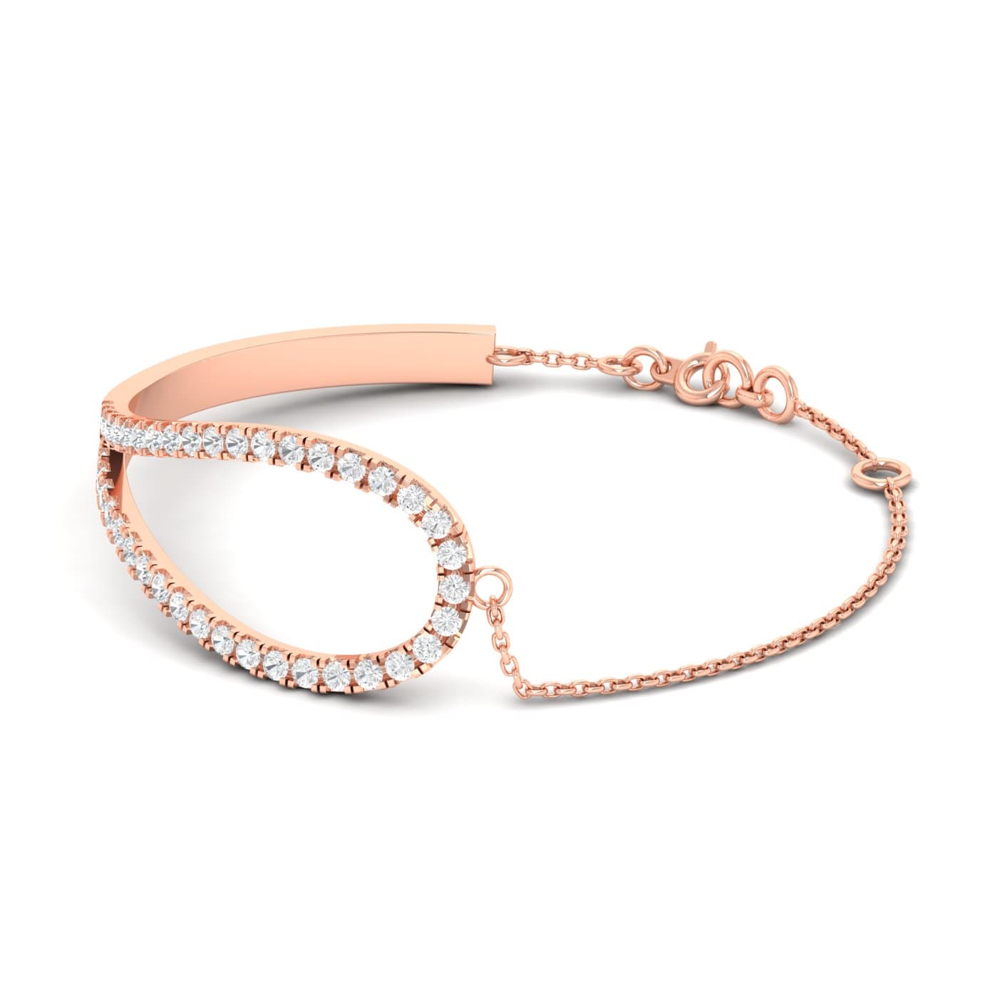 Plain Feather Diamond Bracelet