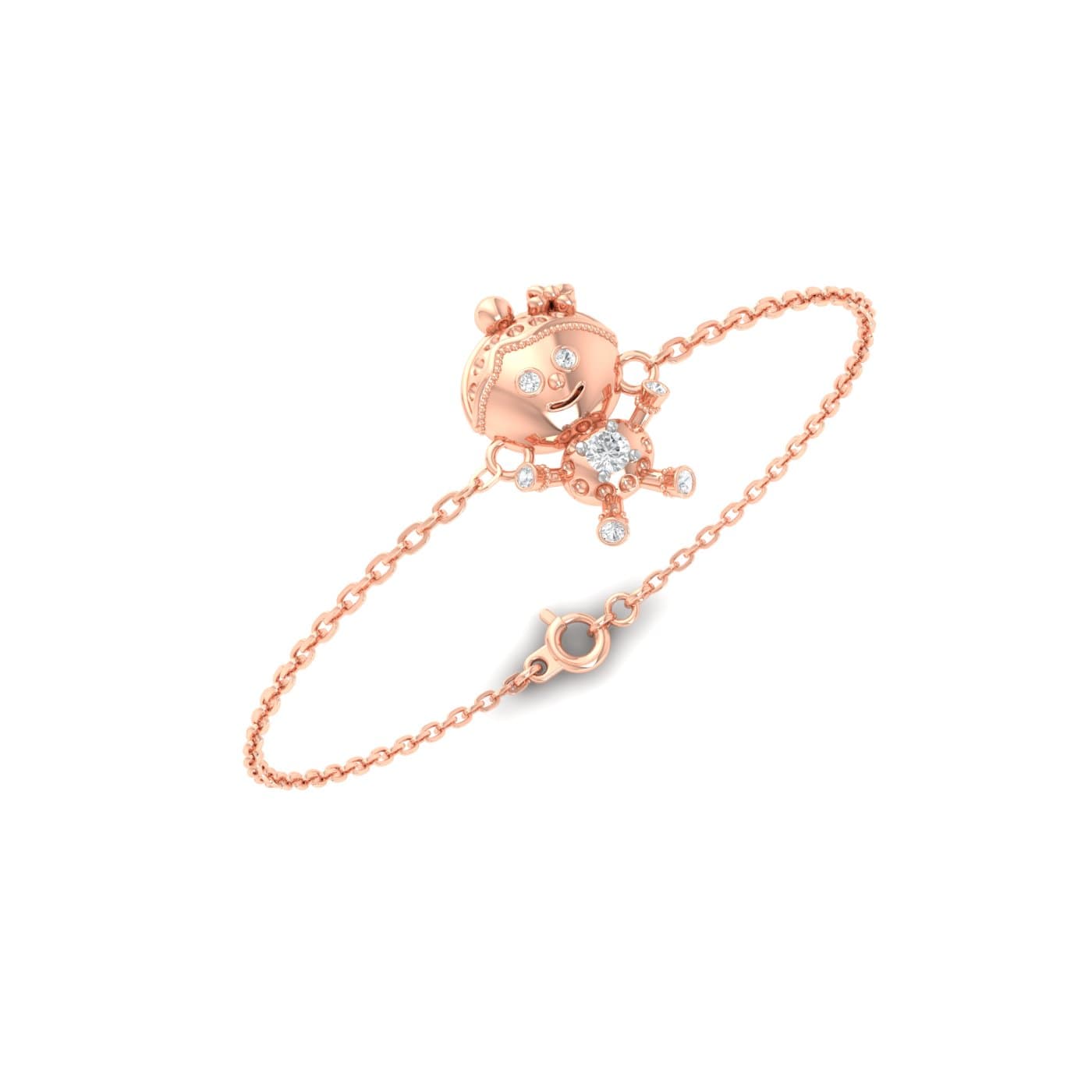 Cartoon Gold Diamond Baby Bracelet