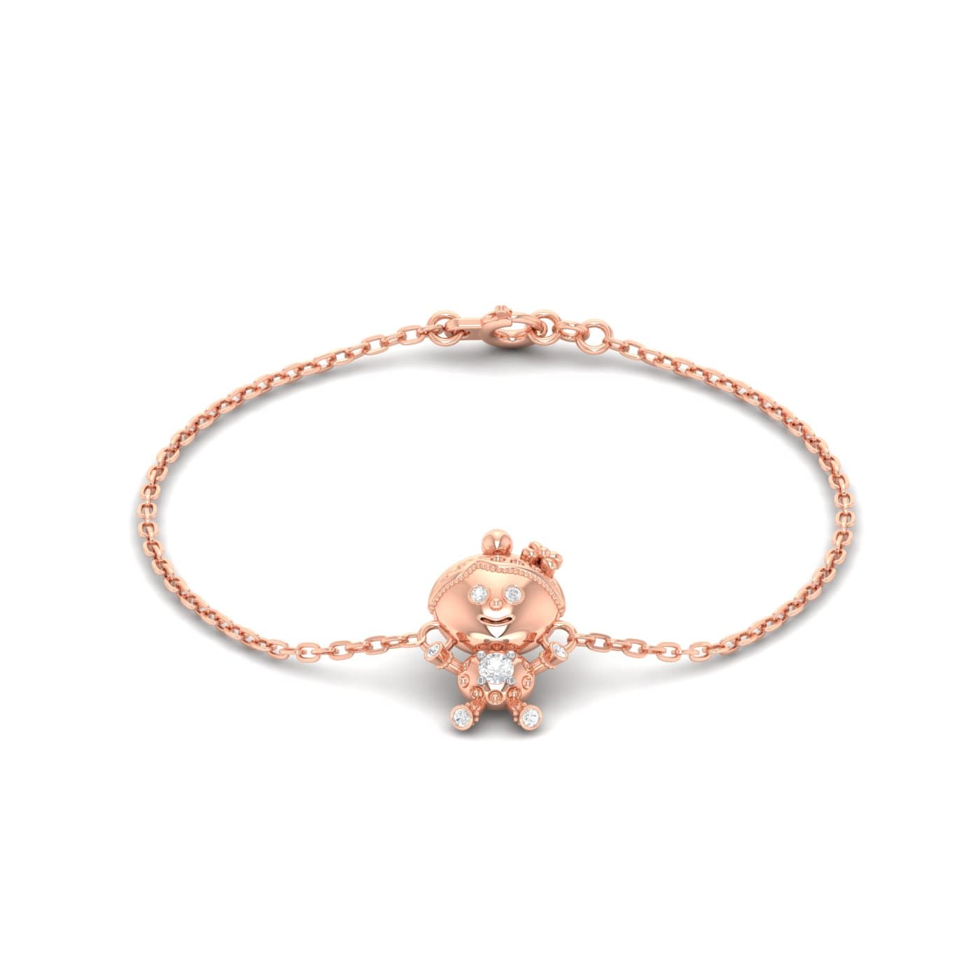 Cartoon Gold Diamond Baby Bracelet