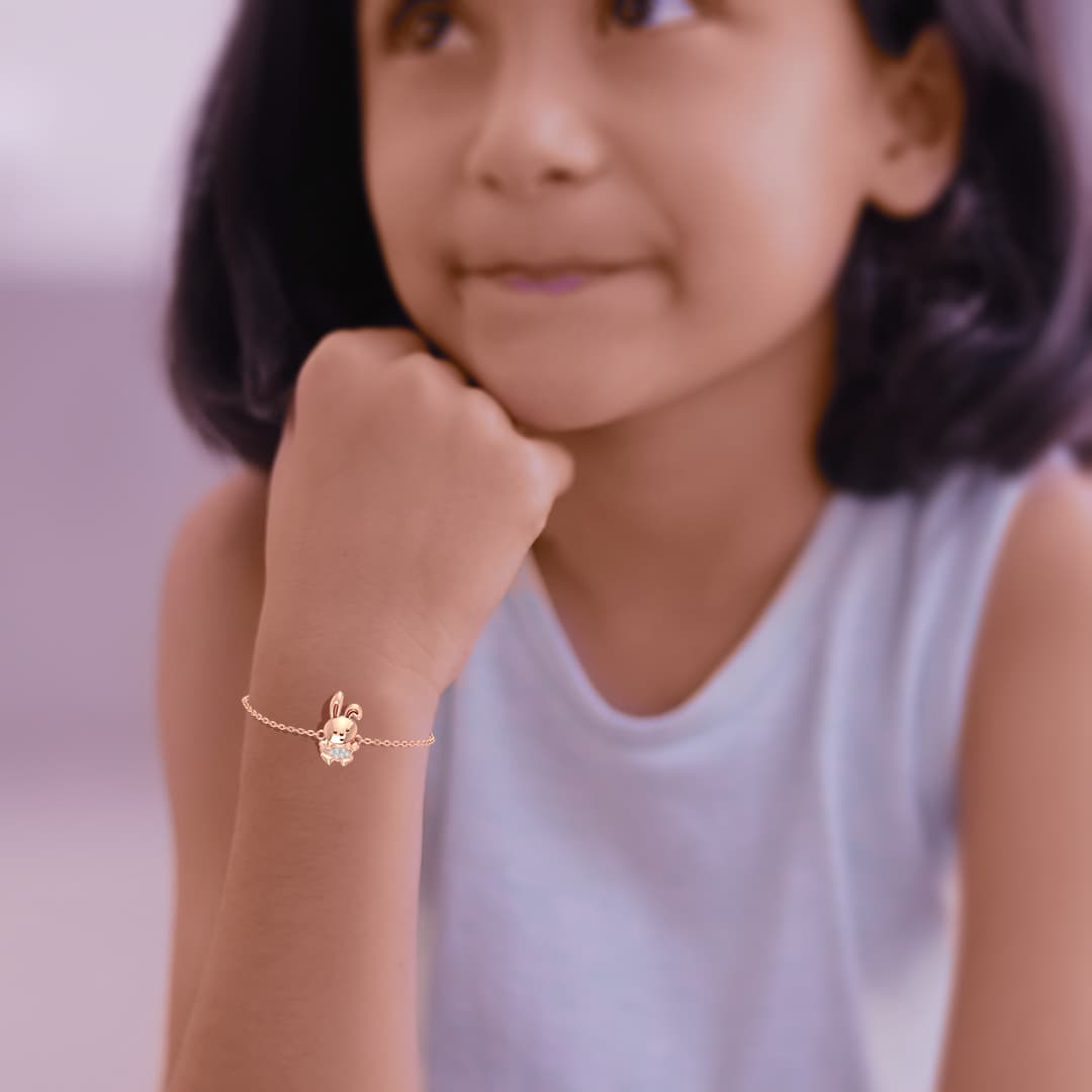 Cutie Bunny Gold Bracelet