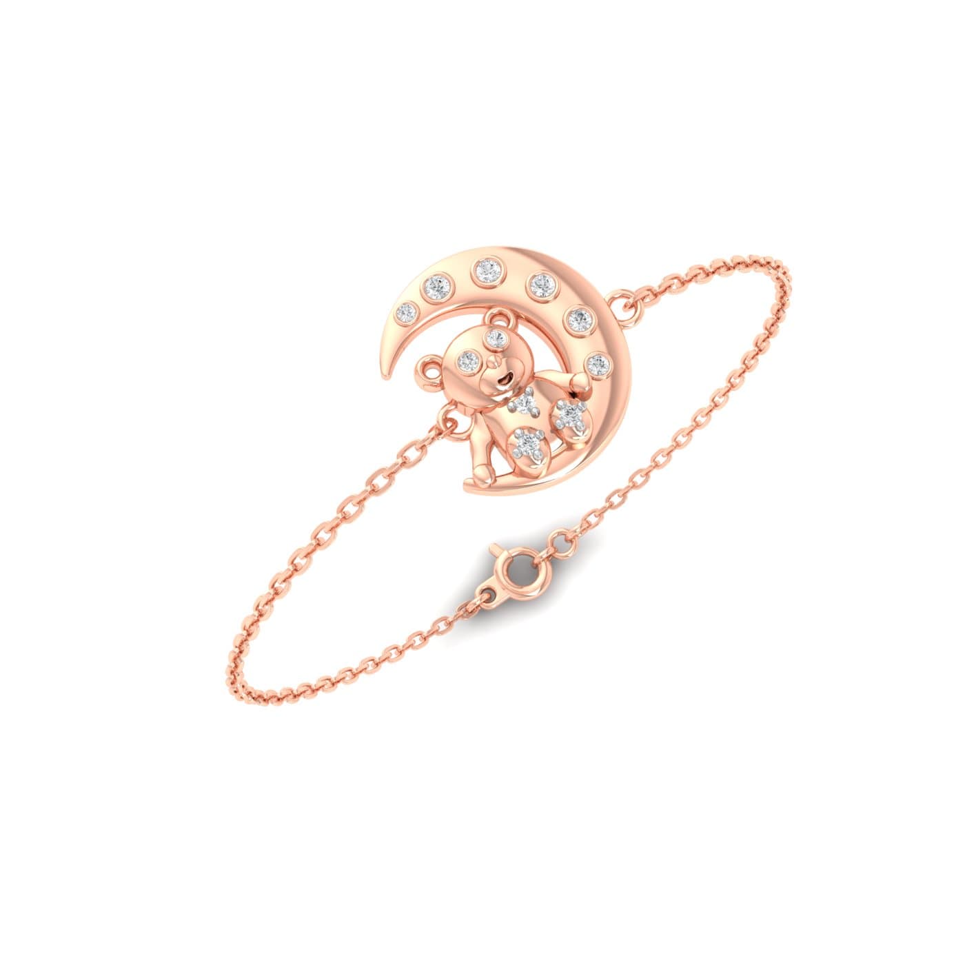 Moon Teddy Kids Gold Bracelet