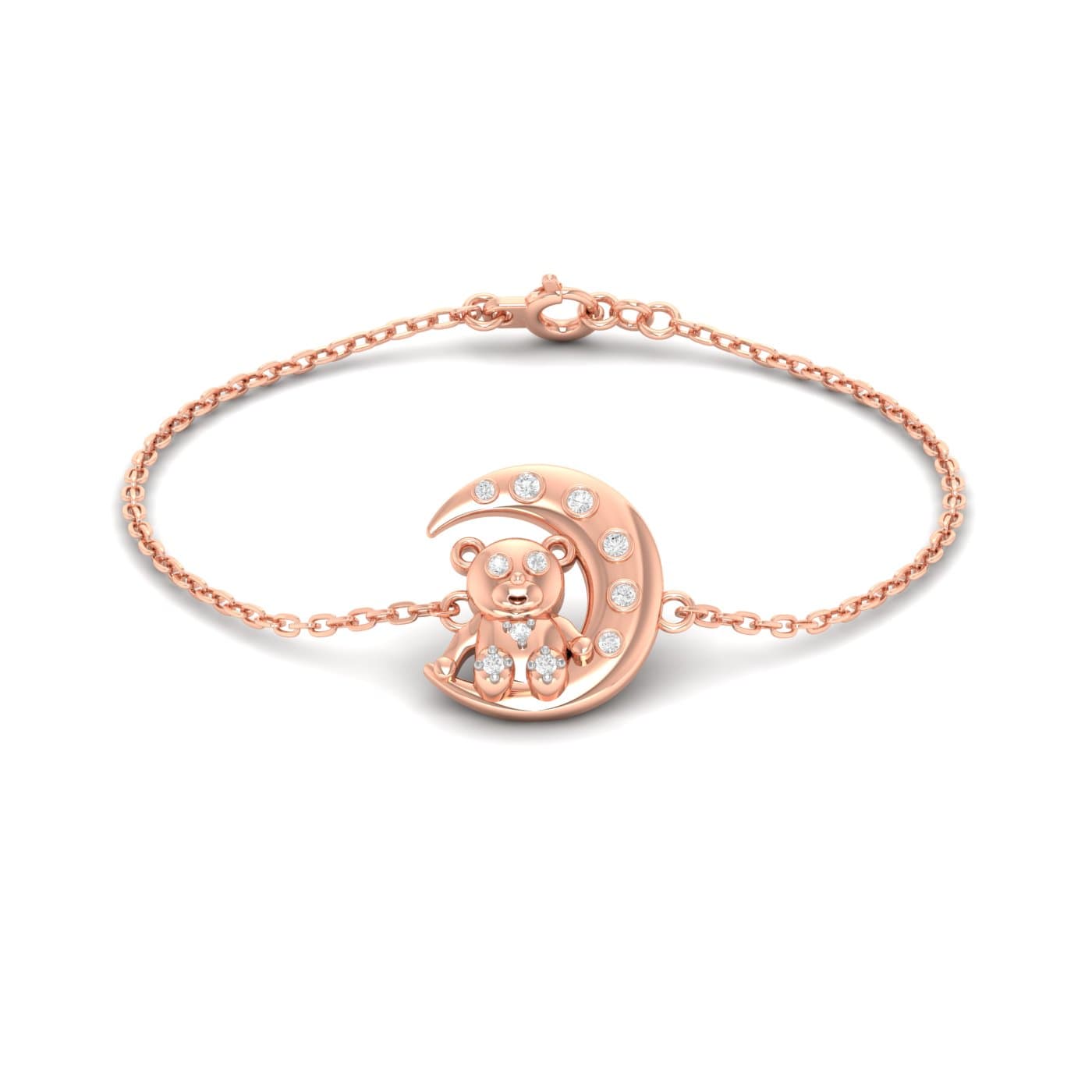 Moon Teddy Kids Gold Bracelet