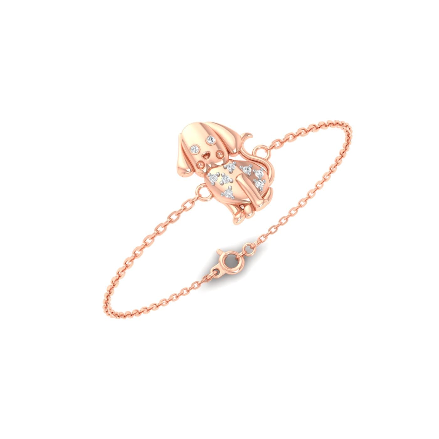 Cute Doggy Kid Gold Bracelet