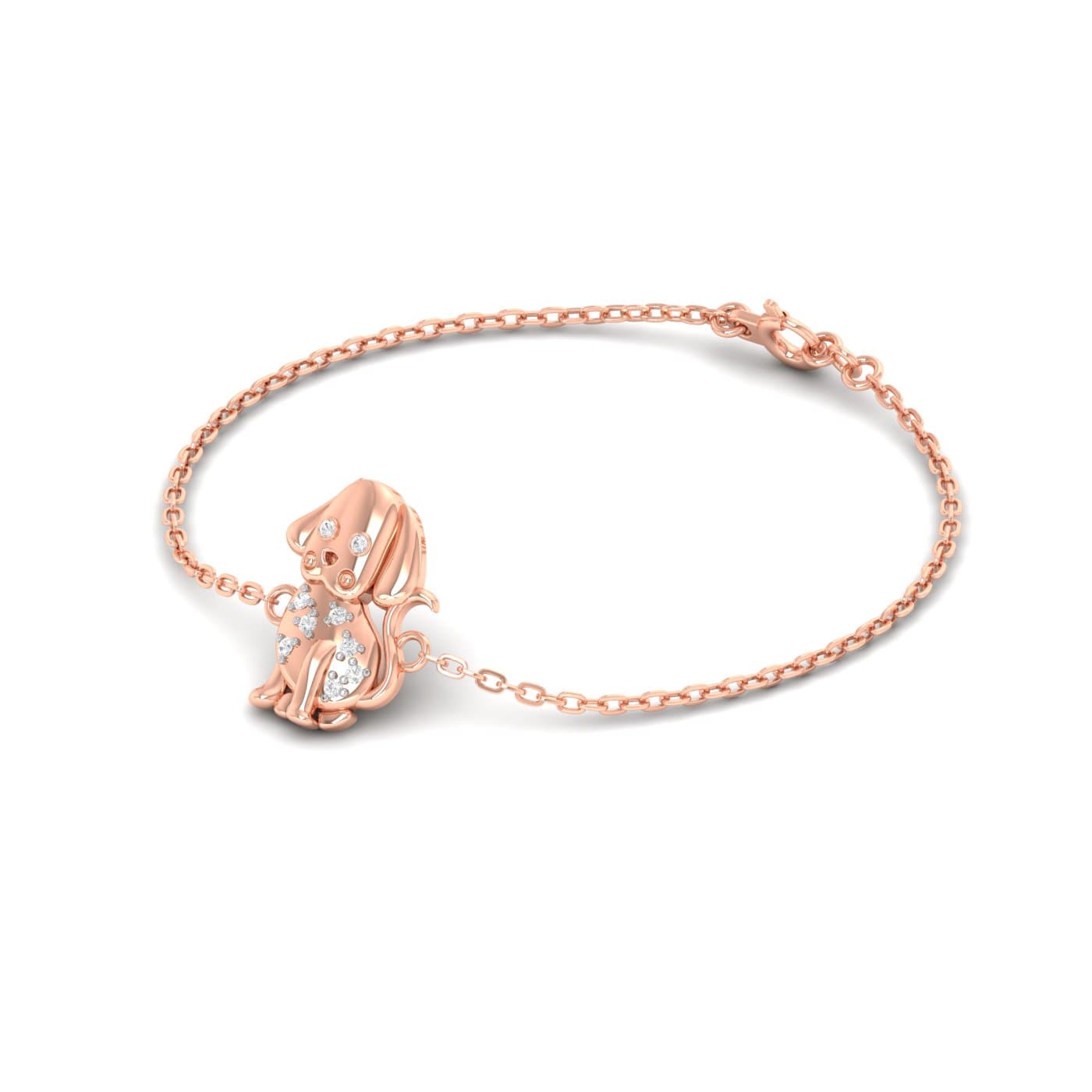 Cute Doggy Kid Gold Bracelet