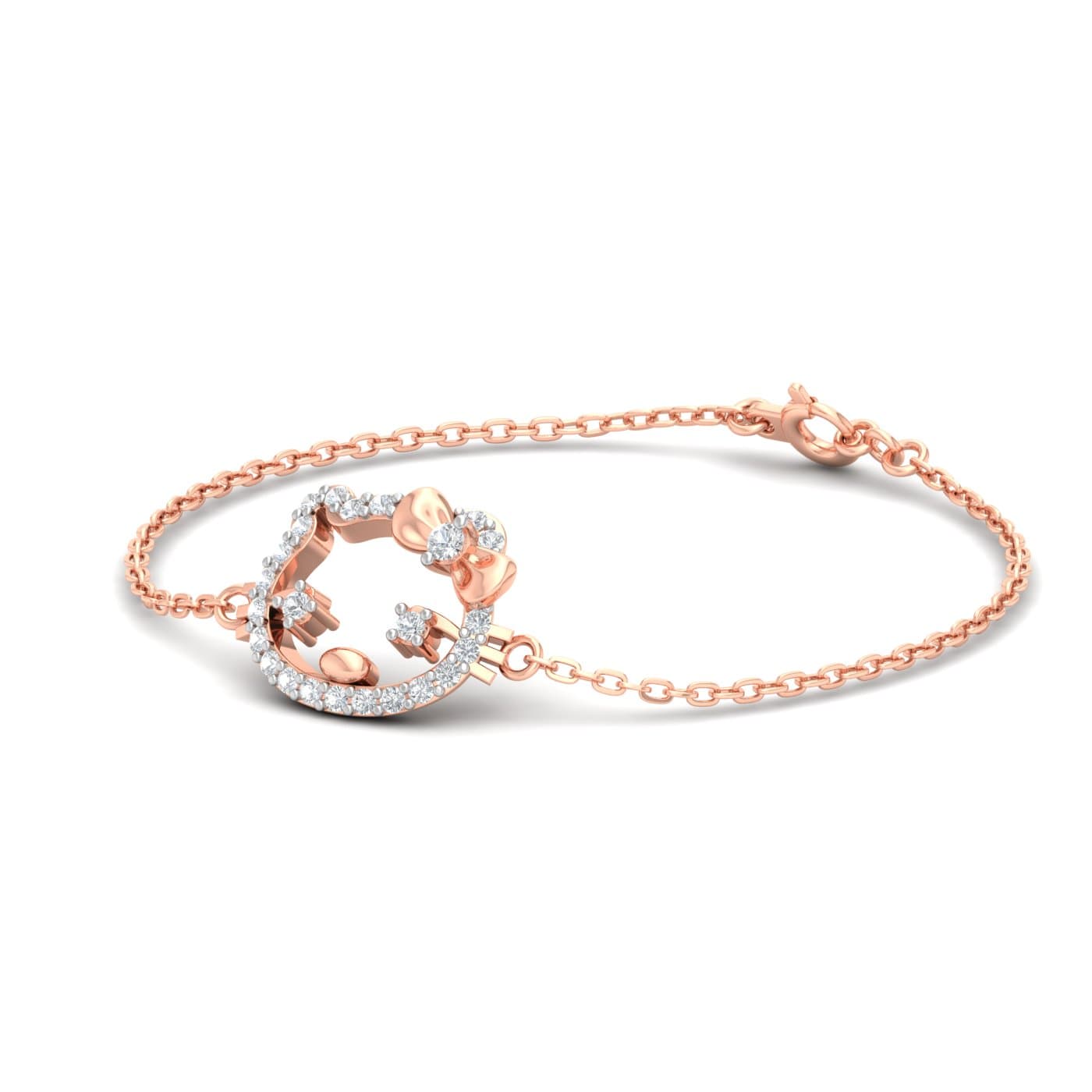 Hello Kitty Diamond Gold Bracelet