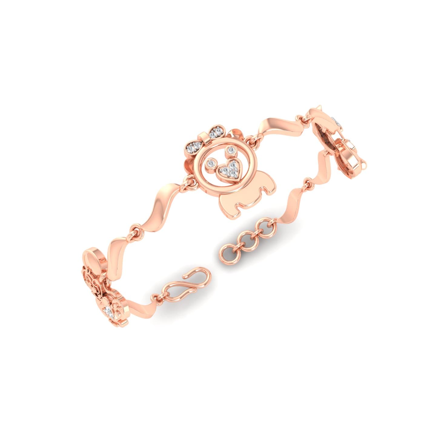Baby Bear Charm Gold Bracelet