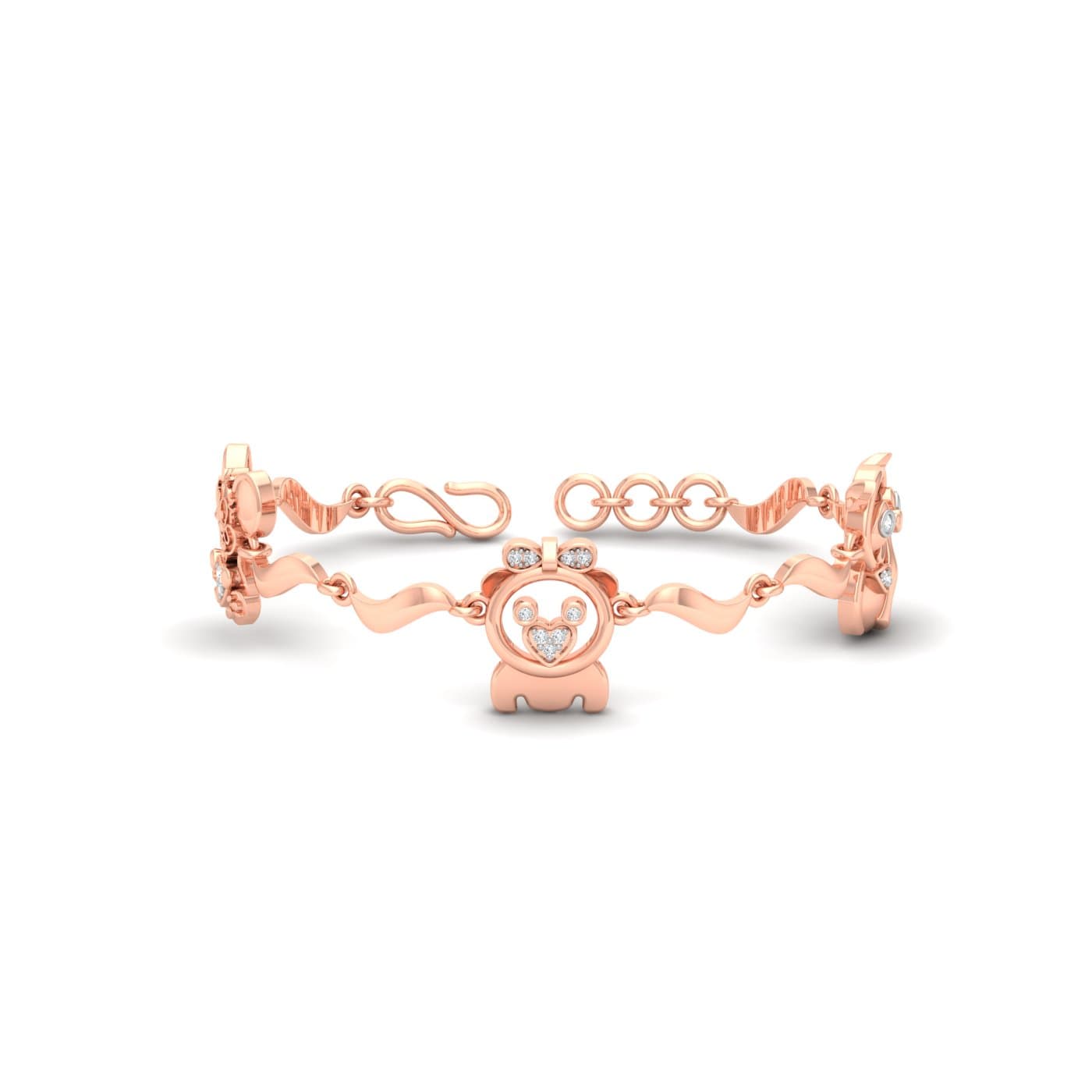 Baby Bear Charm Gold Bracelet
