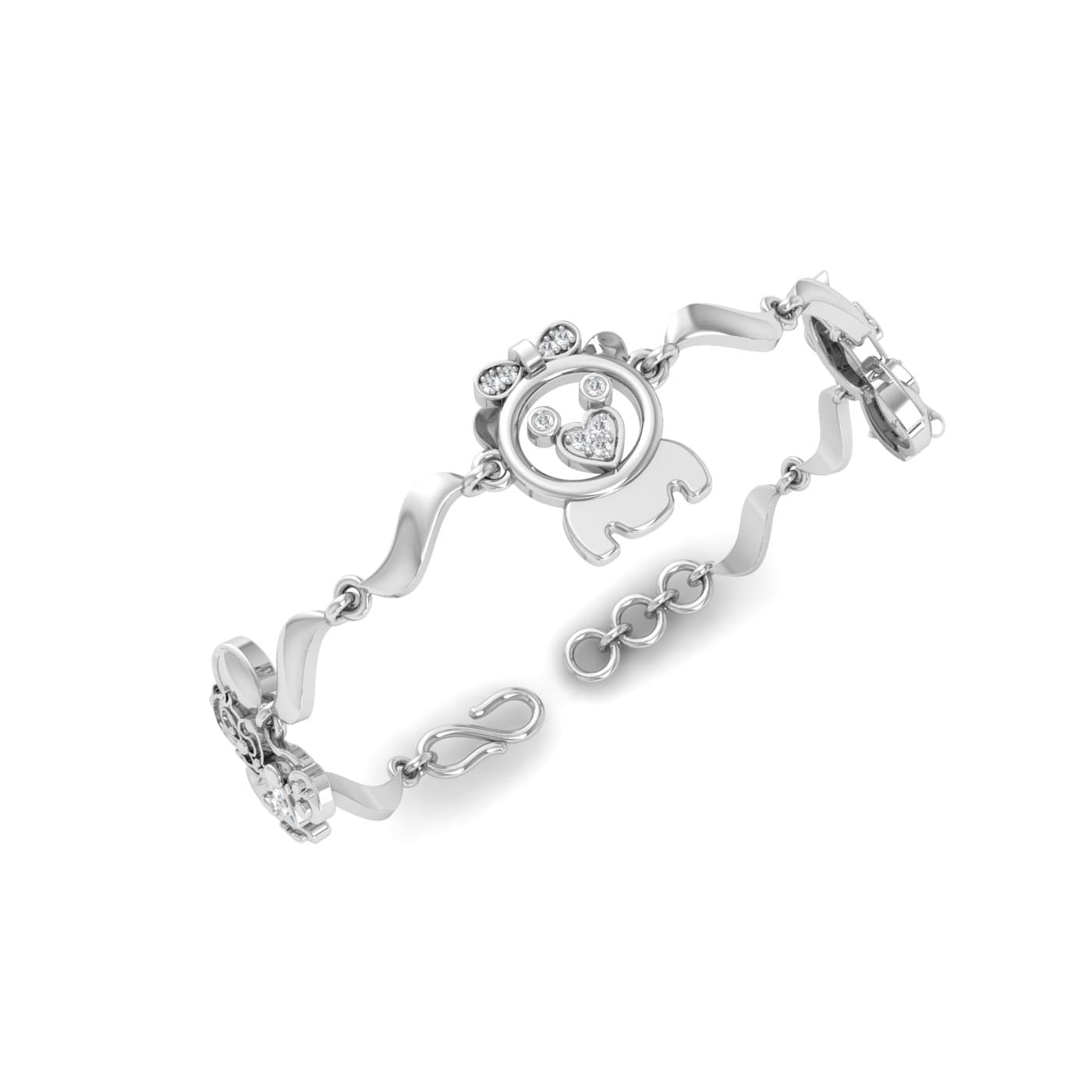 Baby Bear Charm Gold Bracelet