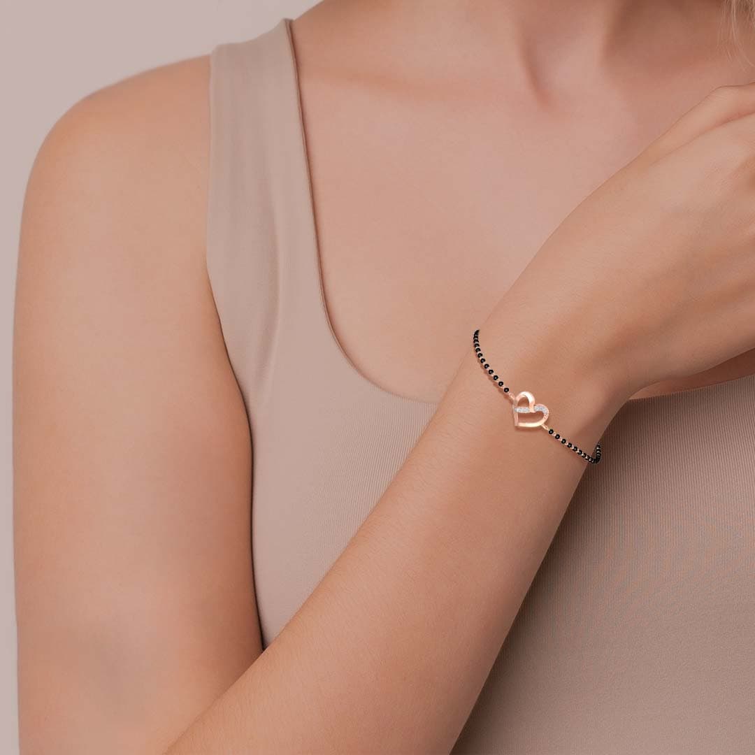 Heart Shape Mangalsutra Bracelet