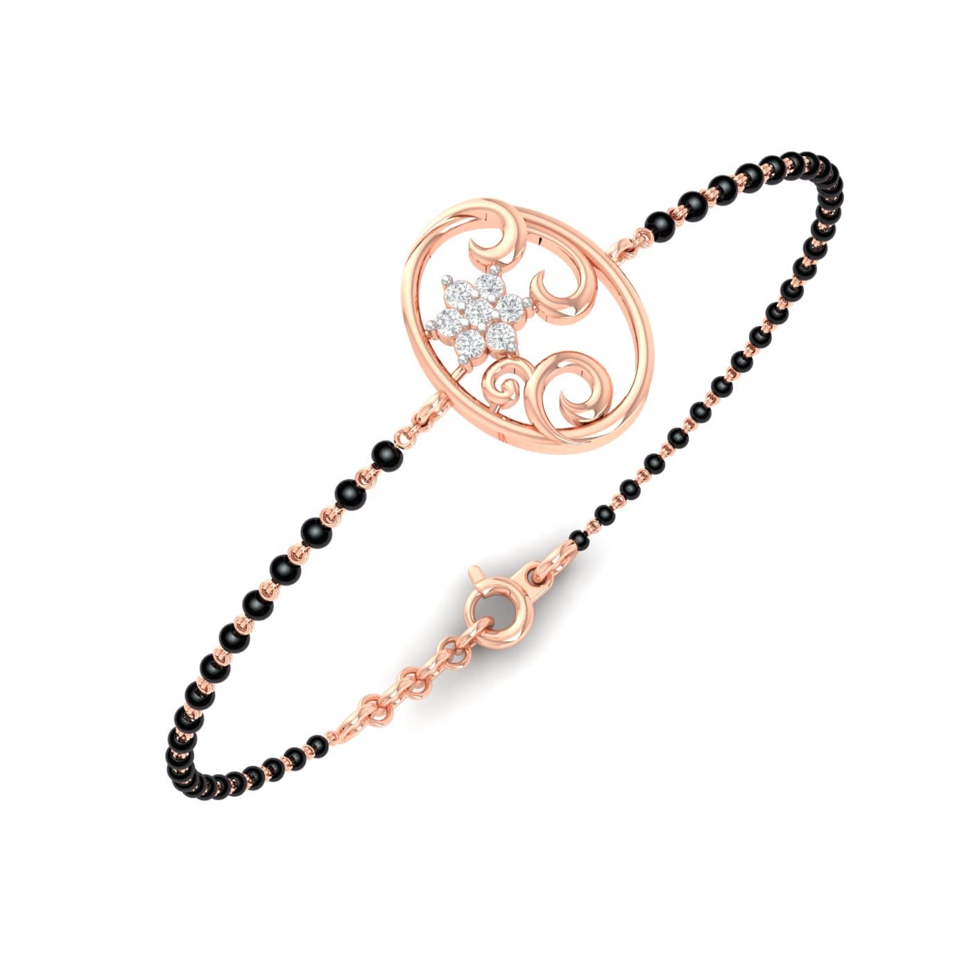 Oval Bloom Mangalsutra Bracelet