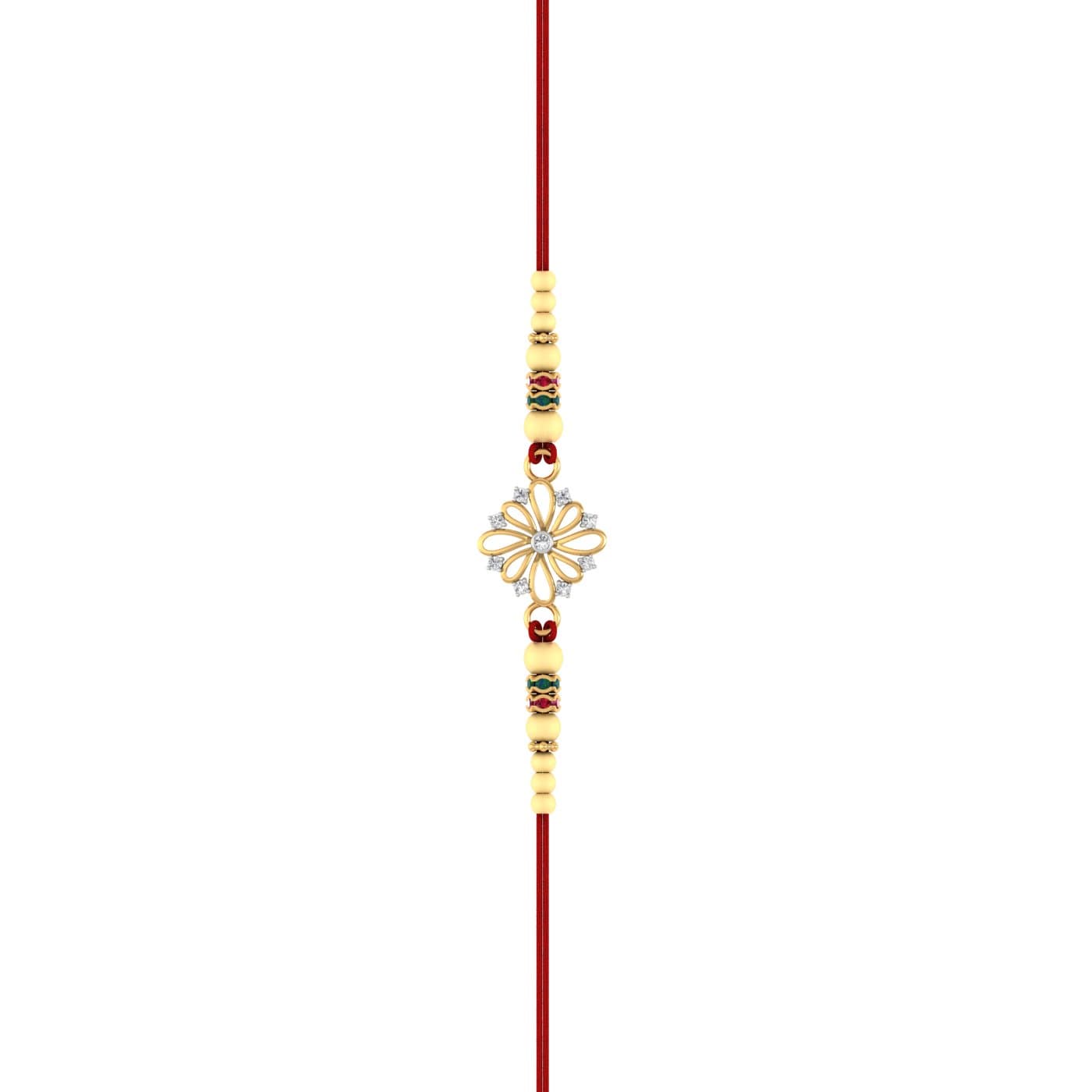 Flower Petal Gold Rakhi