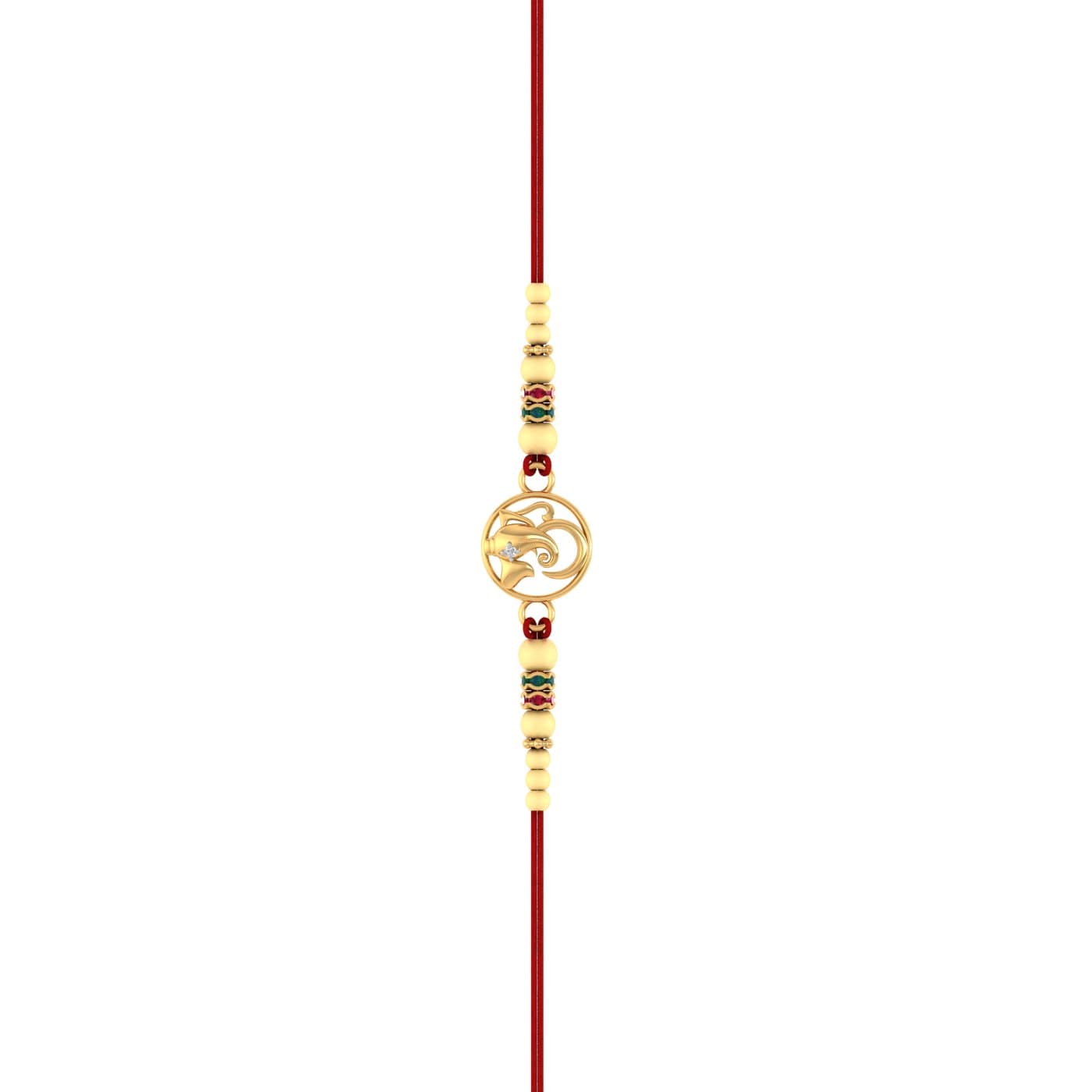 Ganesha Gold Diamond Rakhi