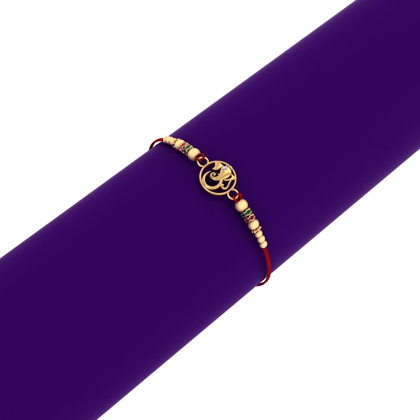 Ganesha Gold Diamond Rakhi