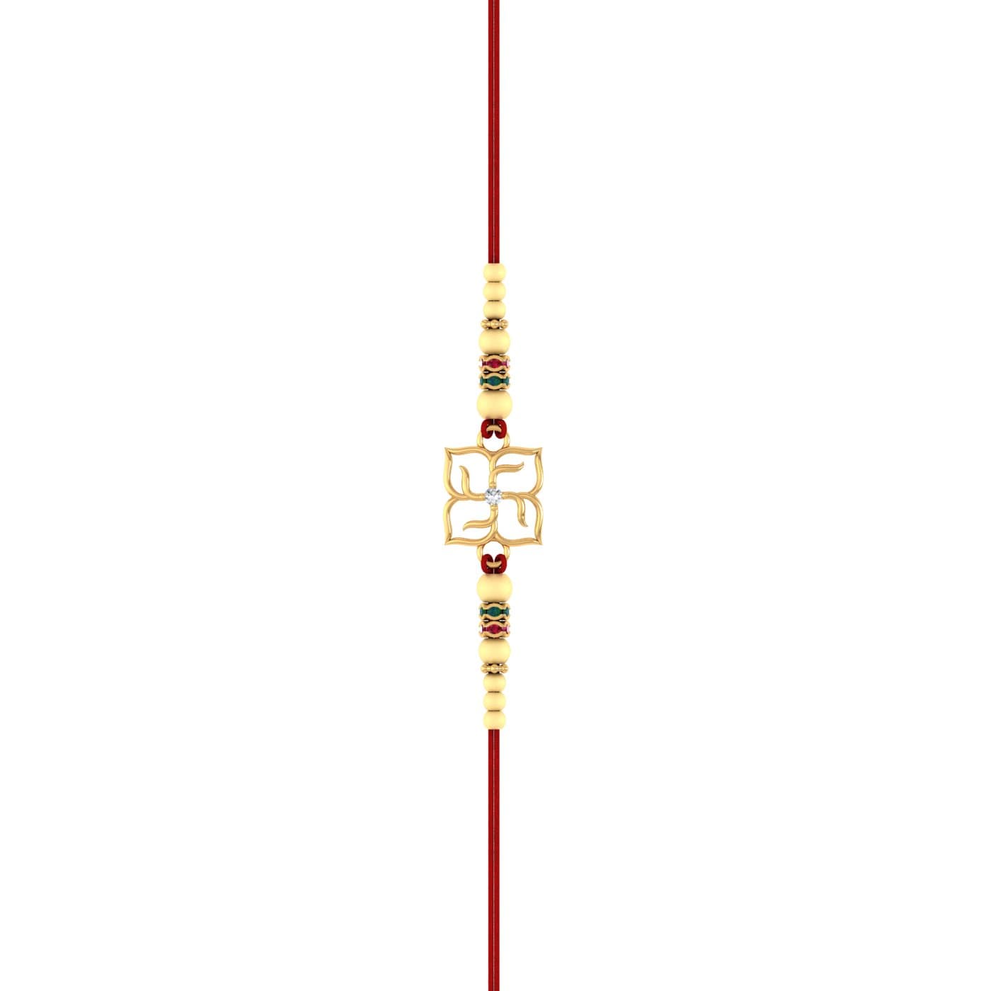 Swastik Gold Rakhi
