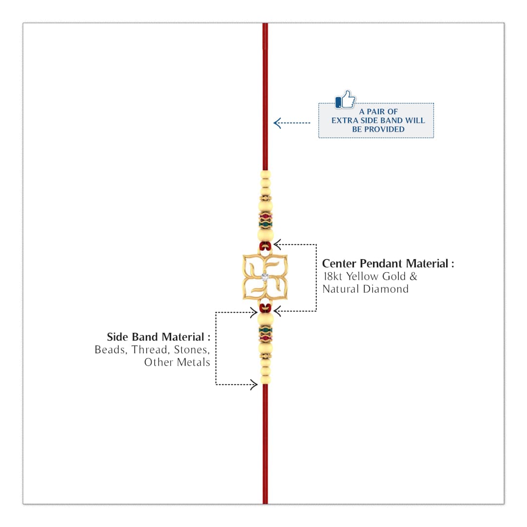 Swastik Gold Rakhi